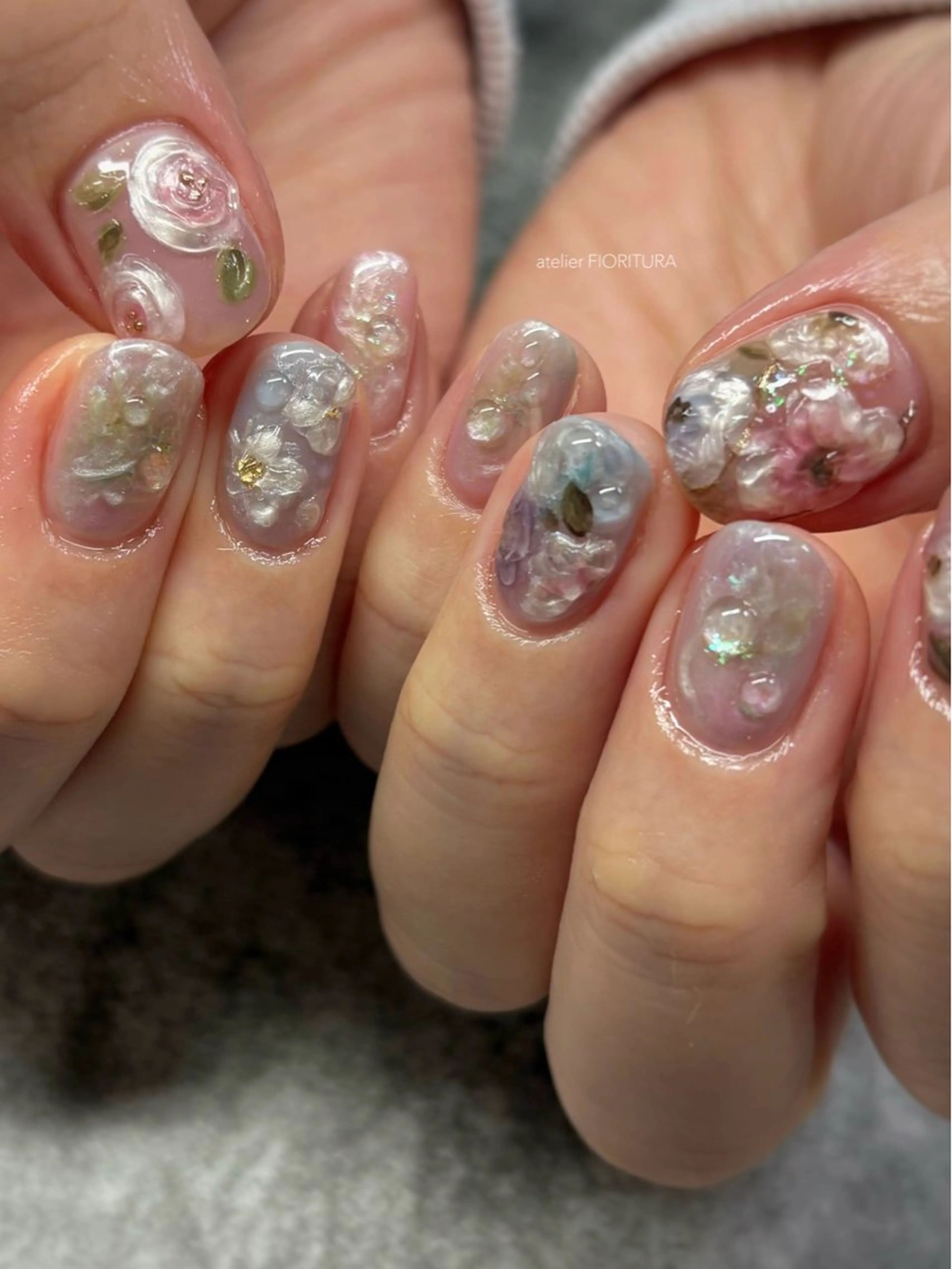 ネイル フラワーネイル ハンドネイル FIORITURA Maikoのネイルデザイン