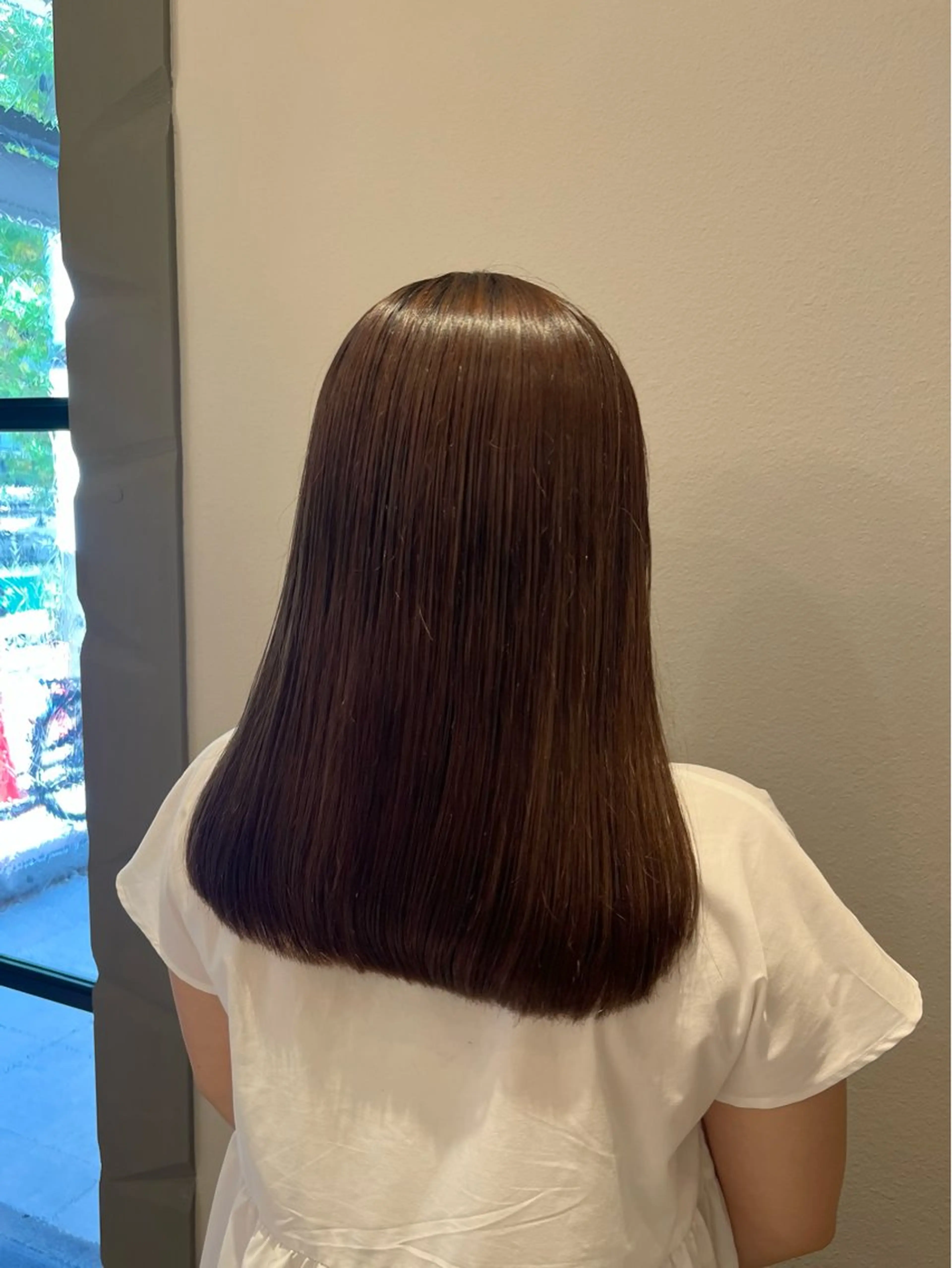 セミロング カラー カット ヘアカラー 暖色/顔周り /ヘアメ/あつはのヘアスタイル