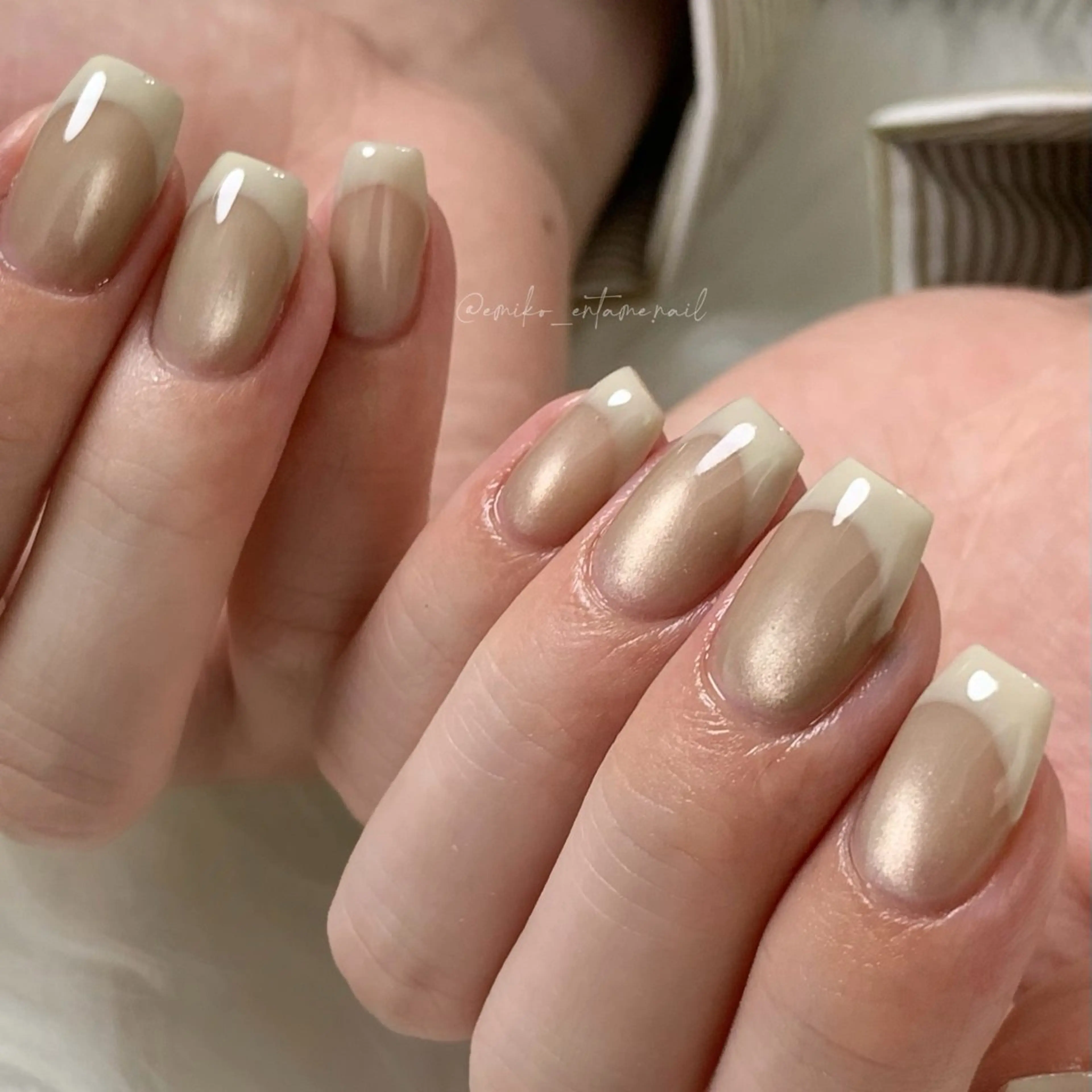 ネイル フレンチネイル マグネットネイル シンプルネイル EMIKOのネイルデザイン