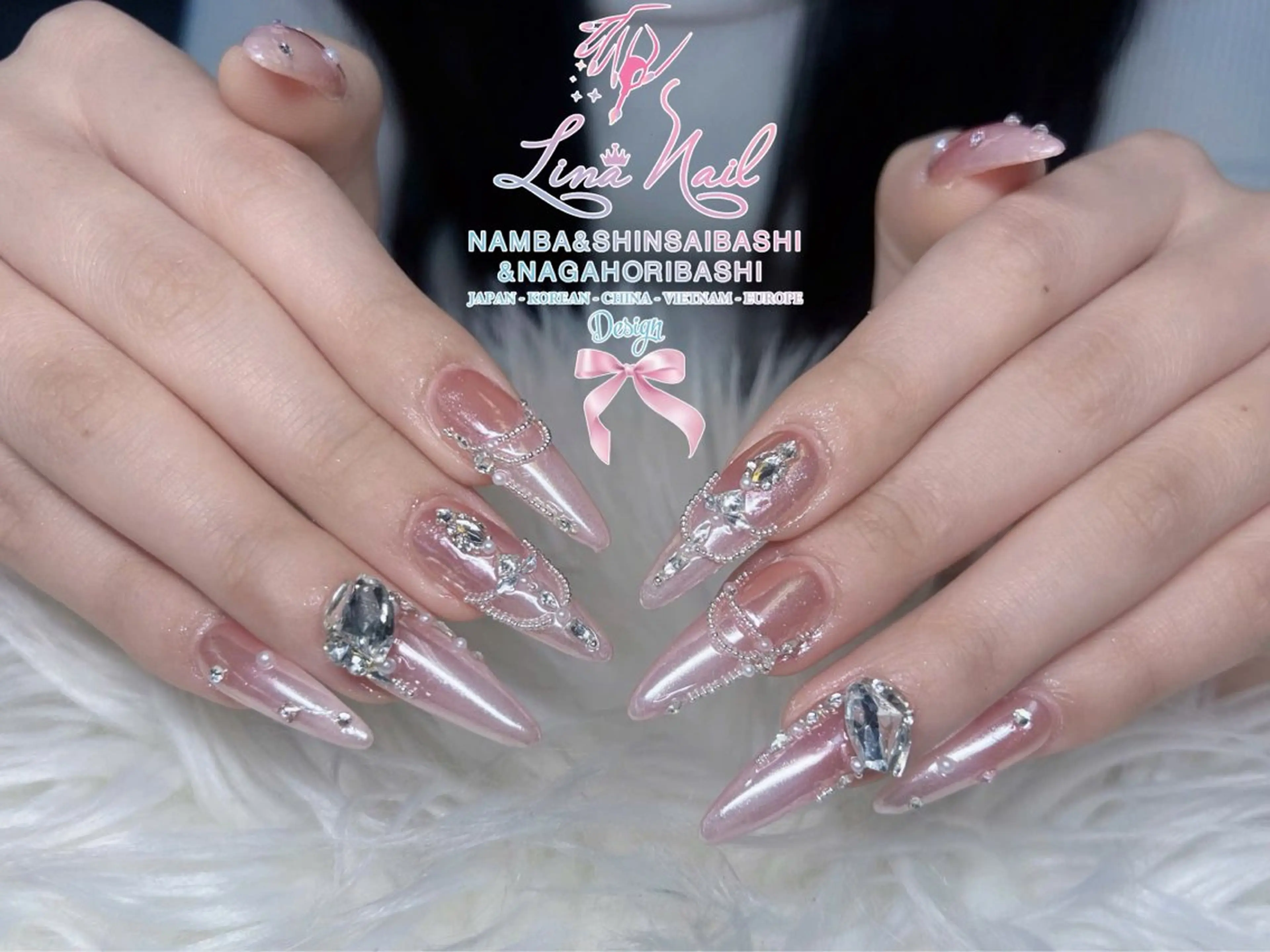 ネイル チークネイル 桜ネイル フラッシュネイル フットネイル ジェルネイル ハンドネイル ７９LINA NAIL 心斎橋店所属・リナネイル アメ村心斎橋店のネイルデザイン