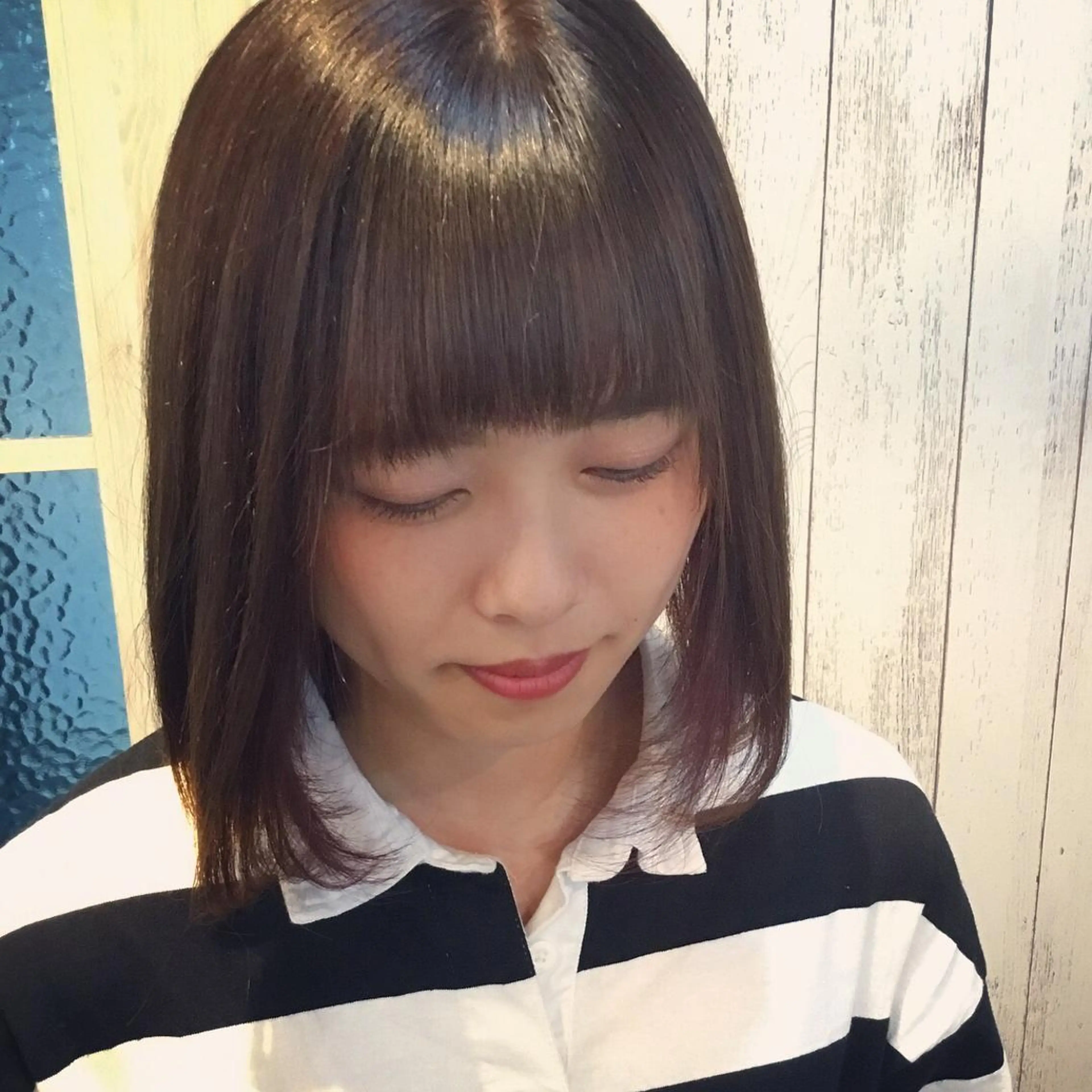 ミディアム カラー 金崎 新吾のヘアスタイル