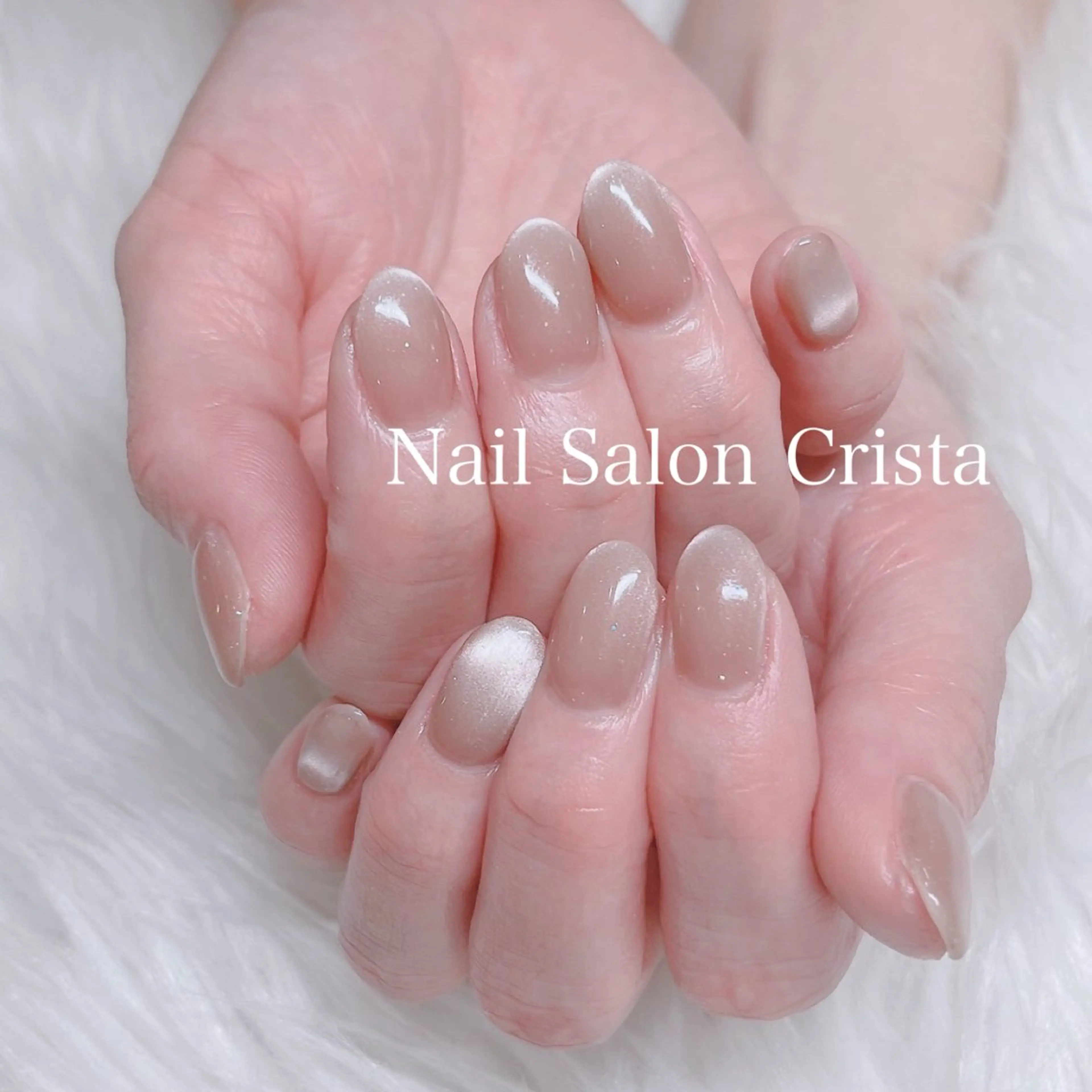 ネイル フットネイル ジェルネイル マグネットネイル オフィスネイル ワンカラーネイル NAILSALON CRISTA所属・🤍CRISTA yui🤍のネイルデザイン