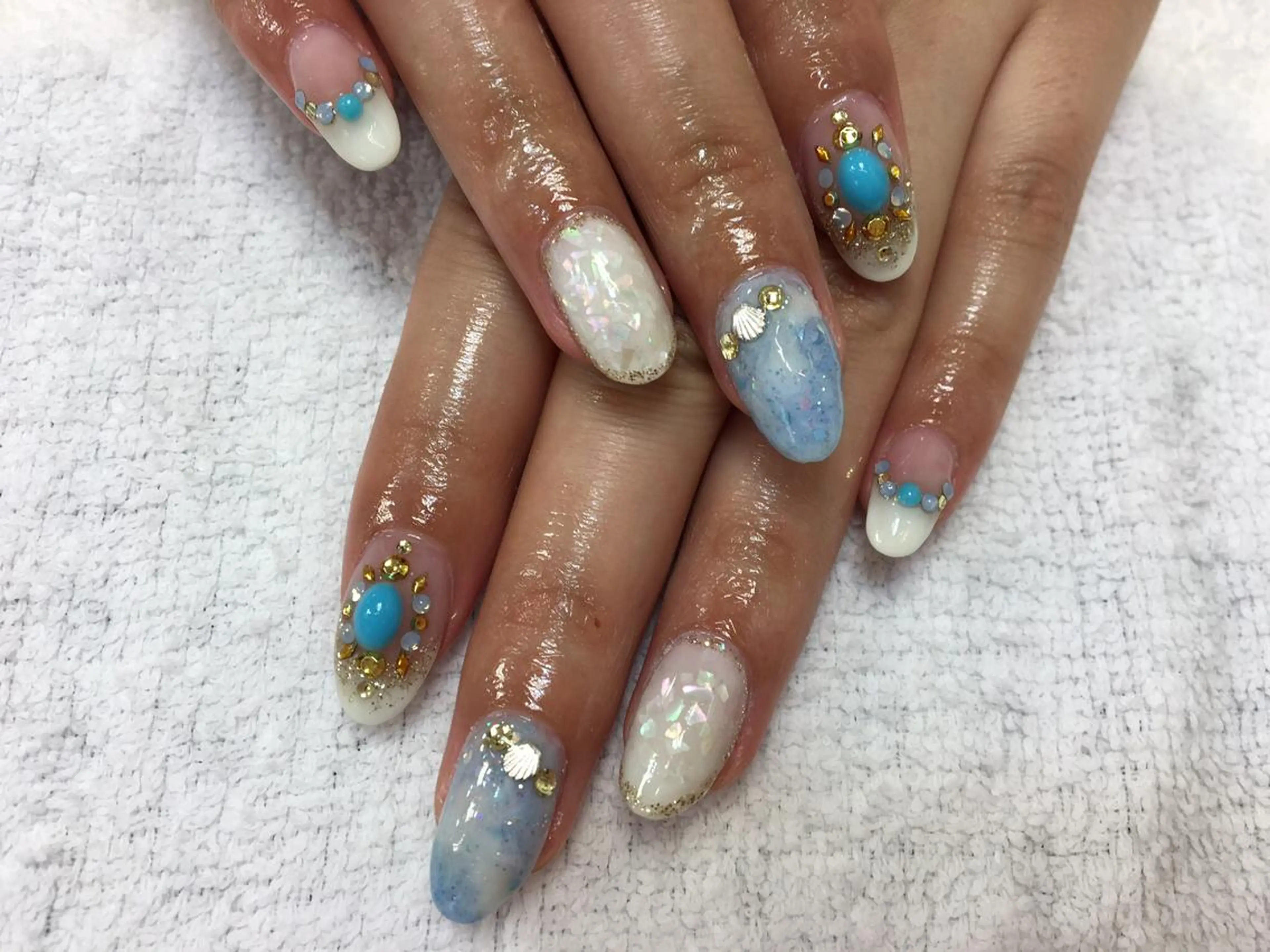 ネイル 大理石ネイル(マーブル) スカルプネイル nailsalon colon所属・nailartist lisaのネイルデザイン