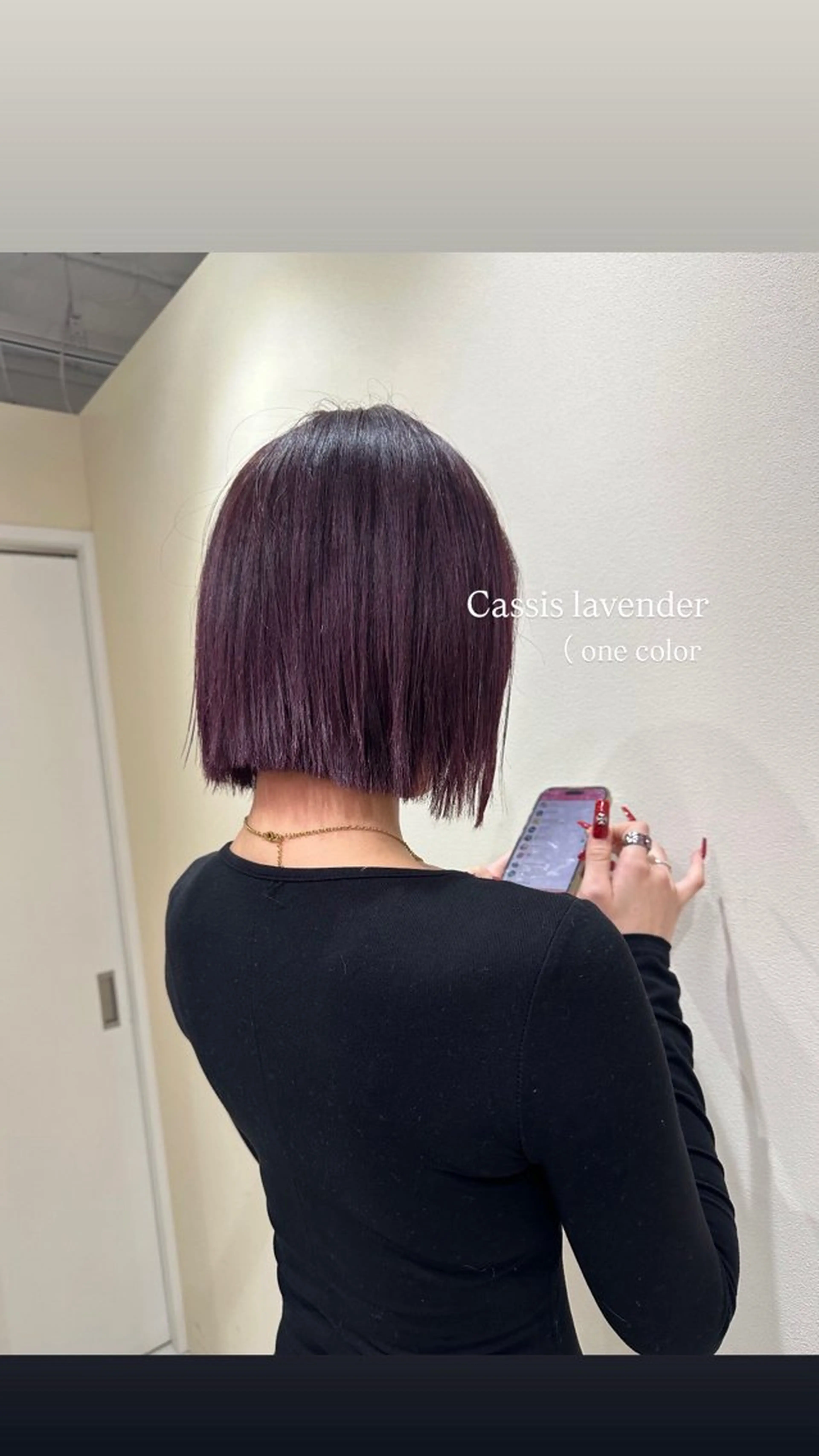 ショート カラー カシス ラベンダーカラー ヘアカラー 髪質改善🫧 カラー特化/Hinaのヘアスタイル