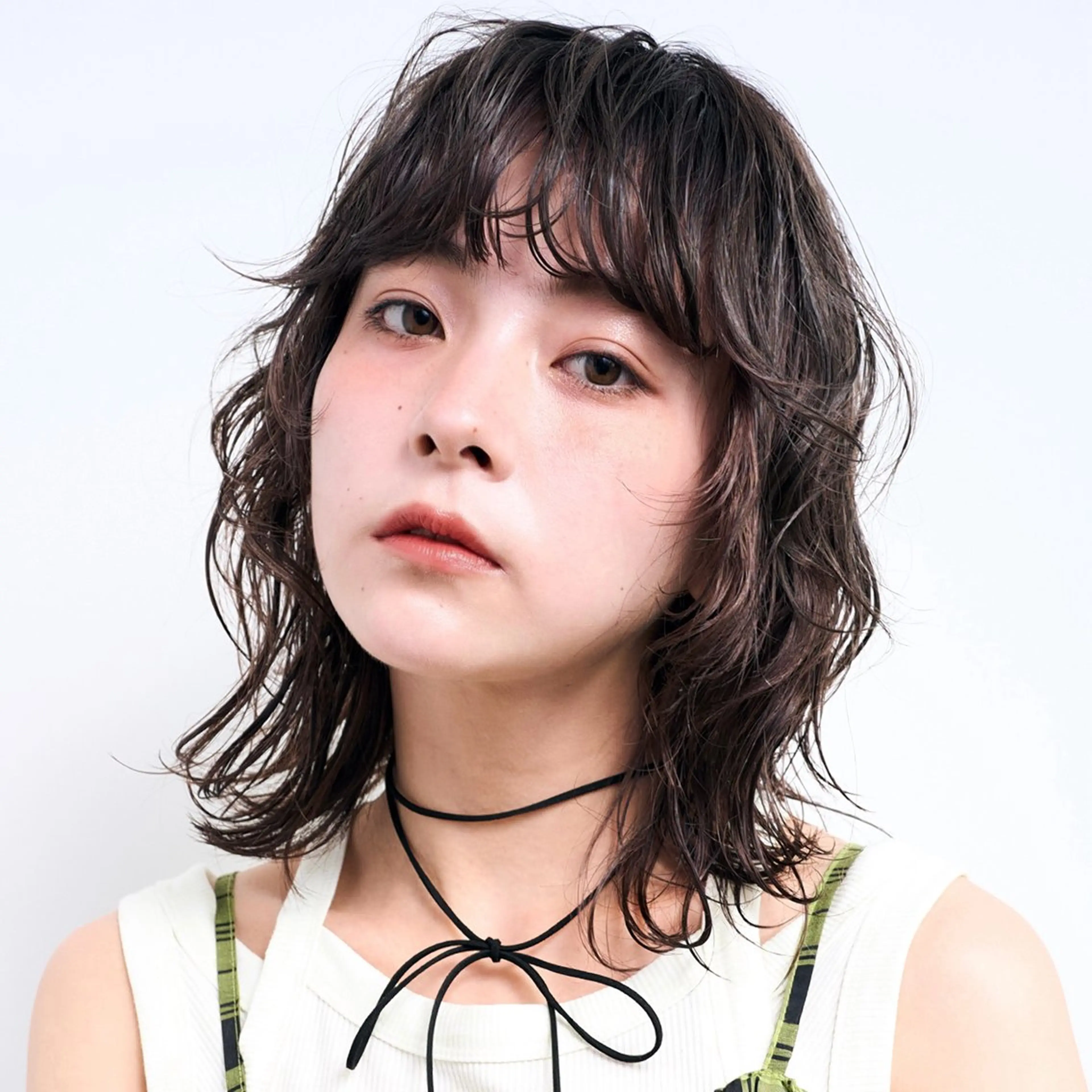 ミディアム ミディアムレイヤー ミディアムパーマ レイヤーカット カット ヘアカラー パーマ トリートメント レイヤー/くびれヘア /パーマ💚千琴のヘアスタイル