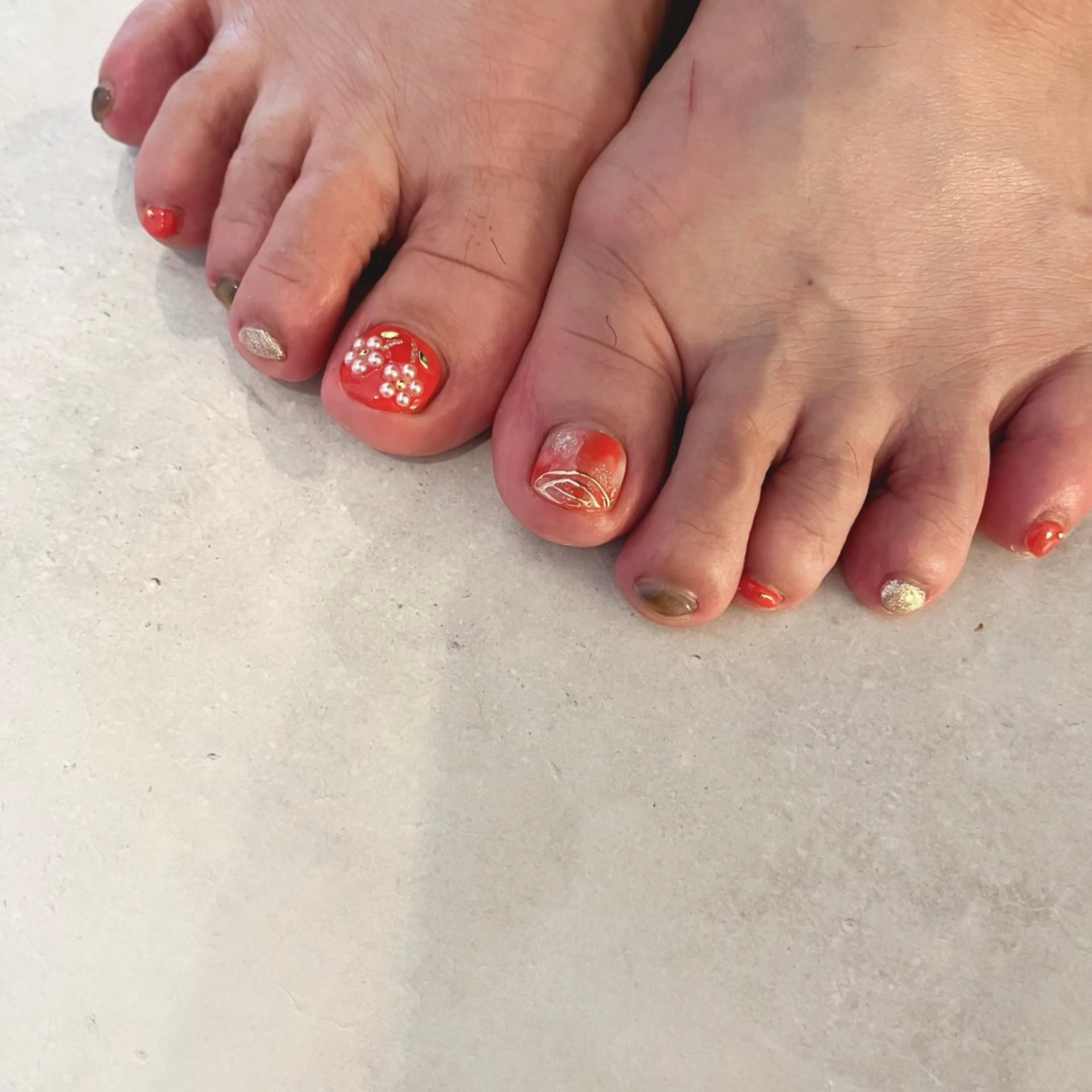 ネイル フットネイル K Aのネイルデザイン