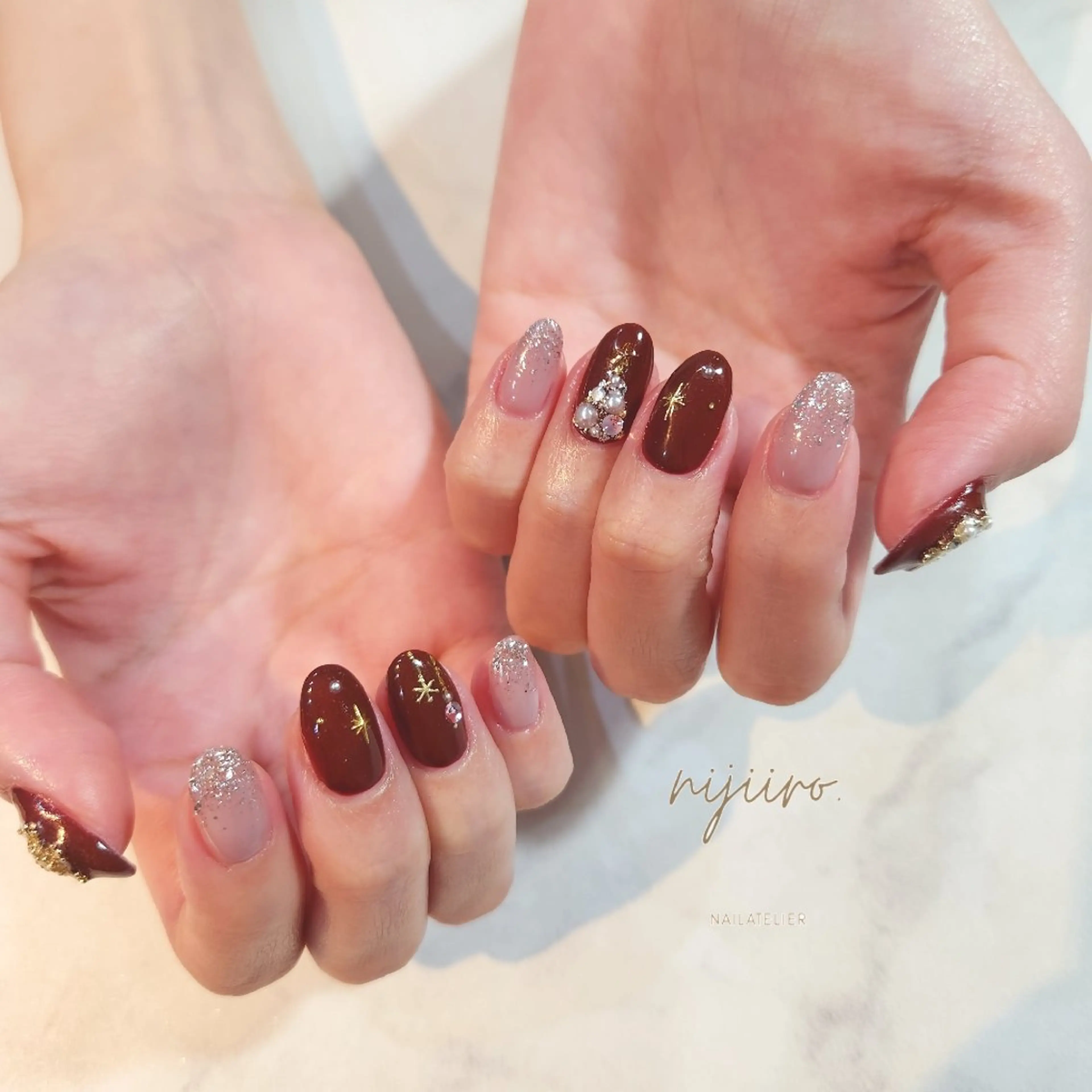 ネイル ハンドネイル nailatelier nijiiro.所属・nijiiro🌈 サトウのネイルデザイン