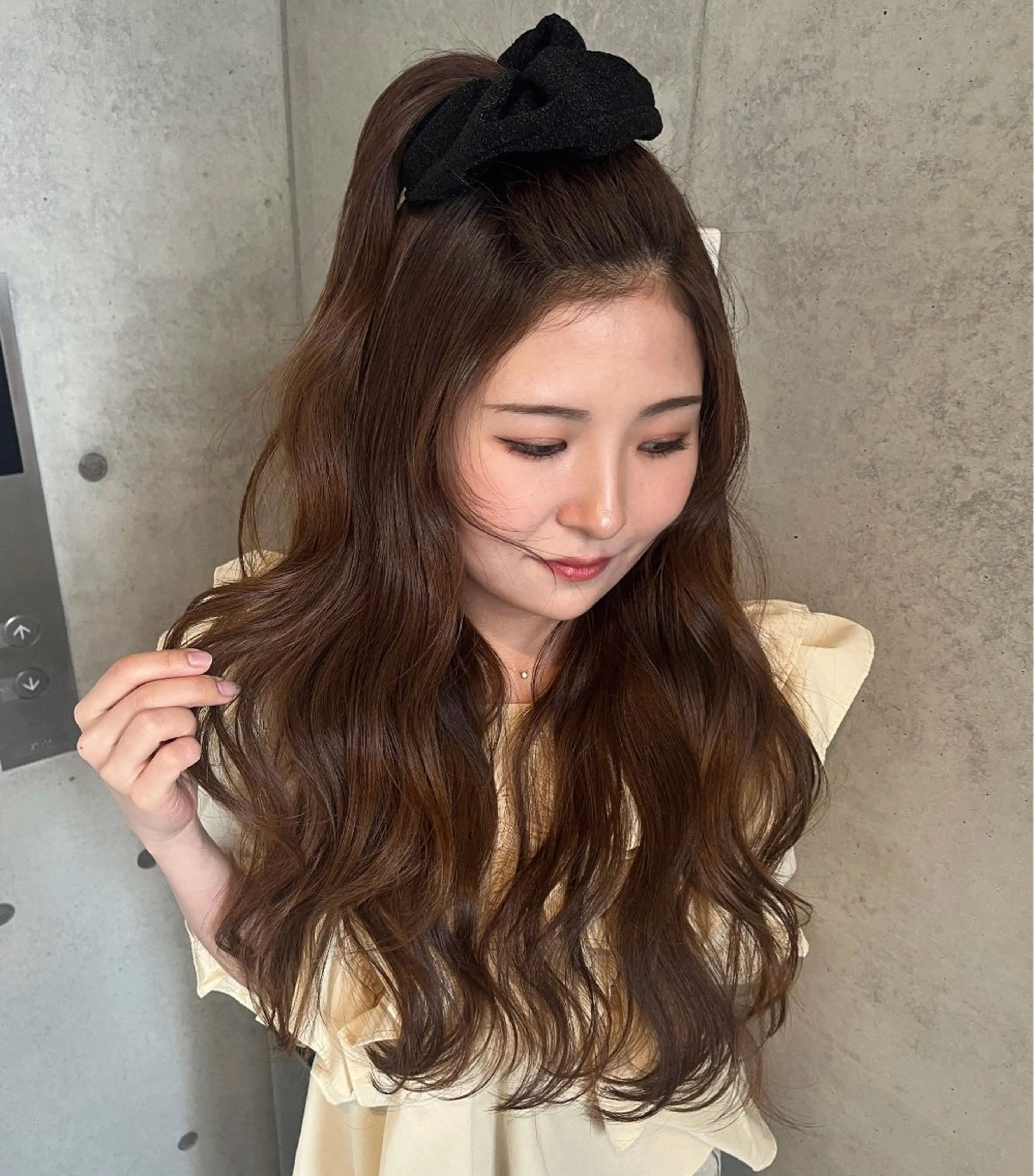 ロング カラー 髪質改善 広香🪽ハイトーン/ ヘアセットのヘアスタイル