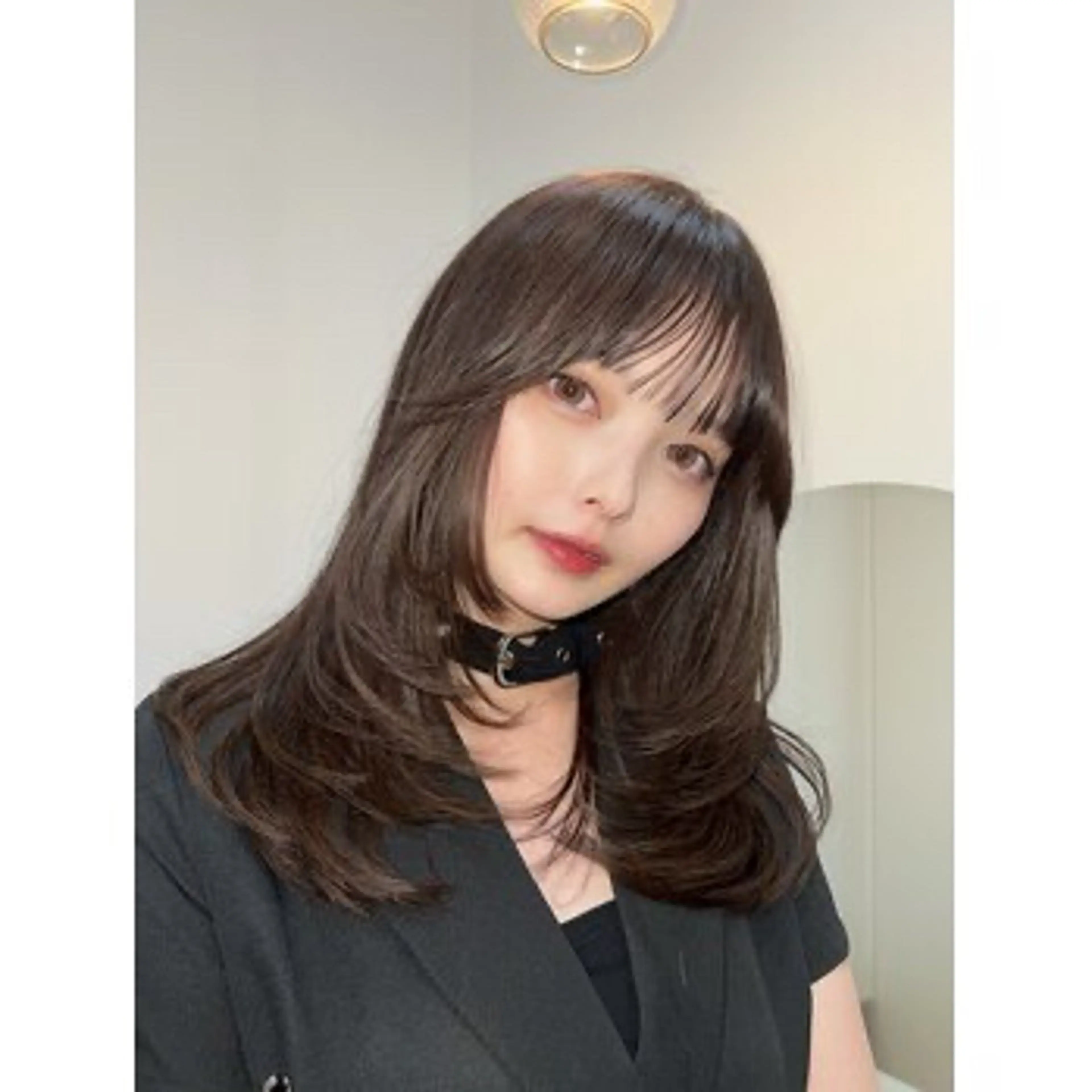 ミディアム カラー カット ヘアカラー トリートメント ʚザクザクレイヤー× 艶透明感/にしじまɞのヘアスタイル