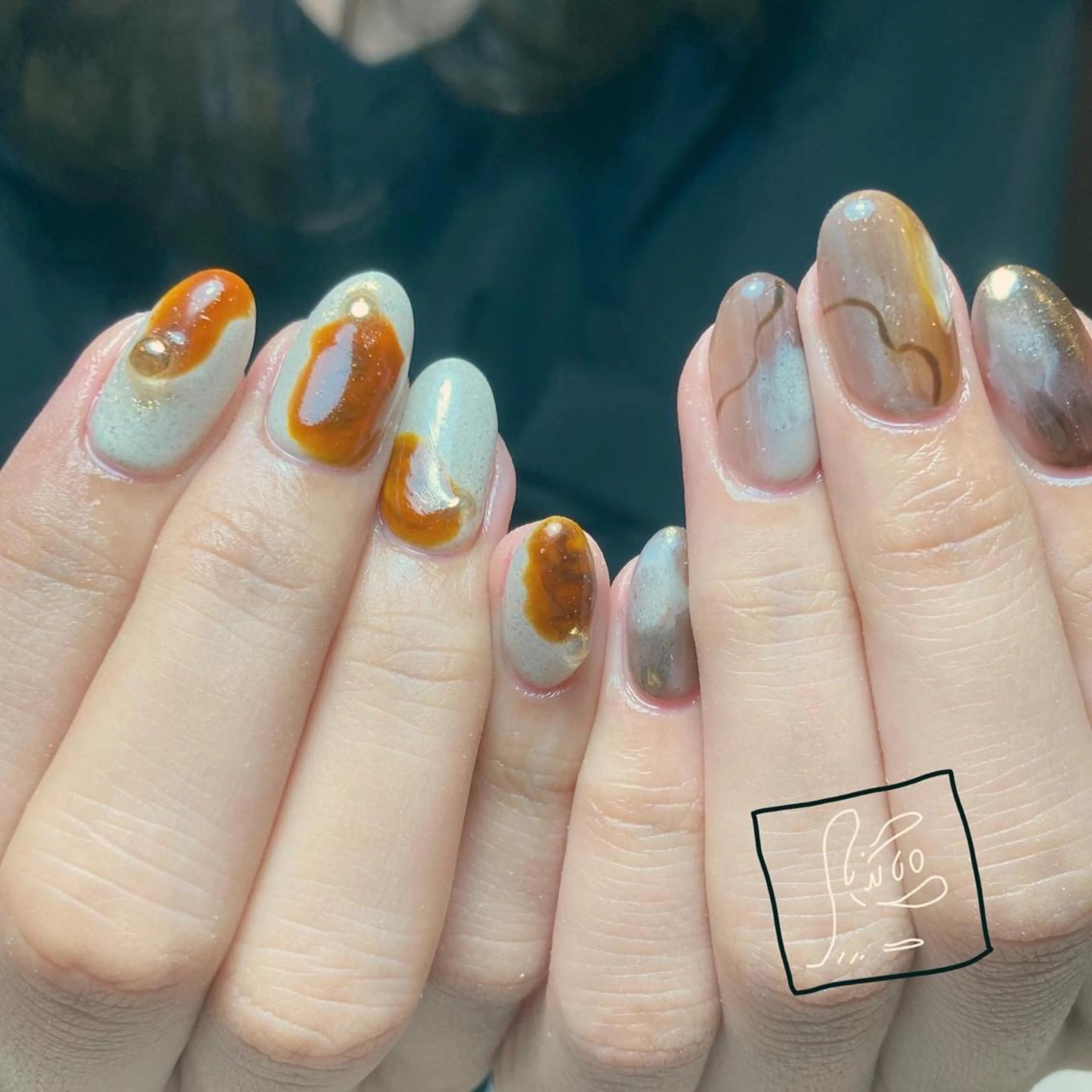 ネイル アートネイル クリアネイル フットネイル 持ち込み ニュアンスネイル ハンドネイル chik所属・hamaguchi licoのネイルデザイン