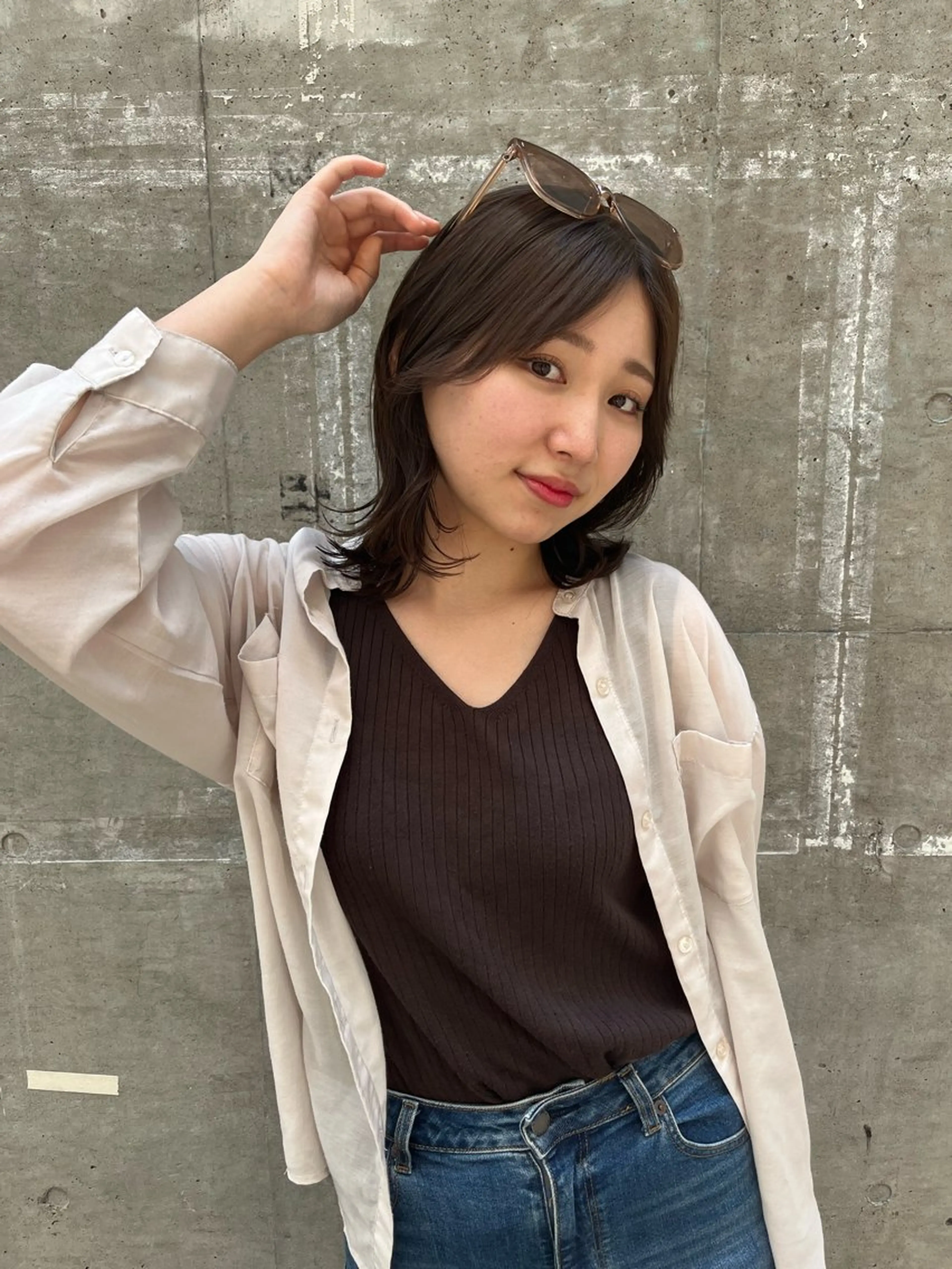 ミディアム ALLYS 渋谷店所属・最高級の艶のある カラーmei🎨のヘアスタイル