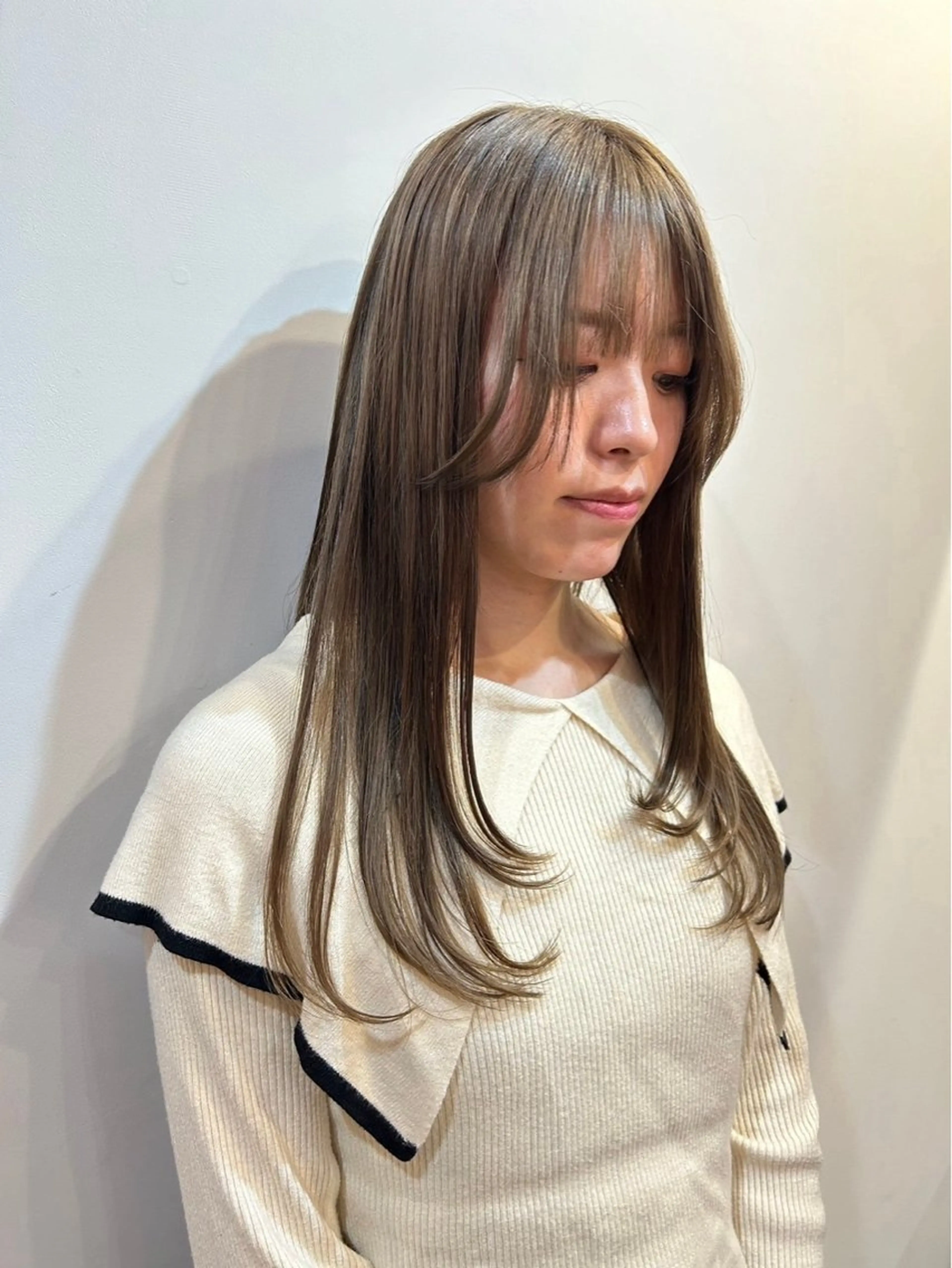 ロング カラー ブリーチ ダブルカラー 丸山 彩也夏のヘアスタイル