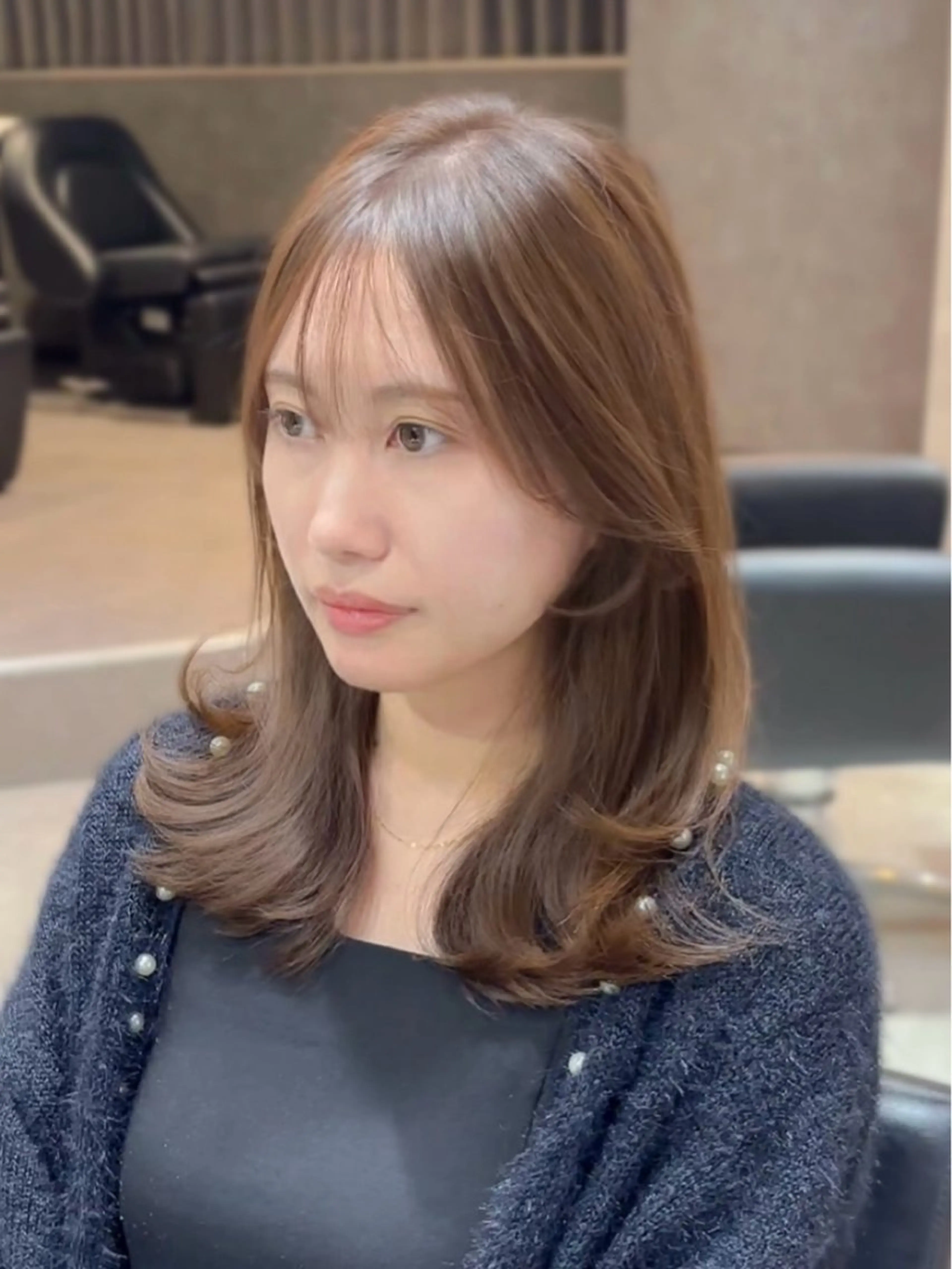 ミディアム カット ヘアカラー トリートメント 新宿/韓国メンズ RIKUパーマのヘアスタイル