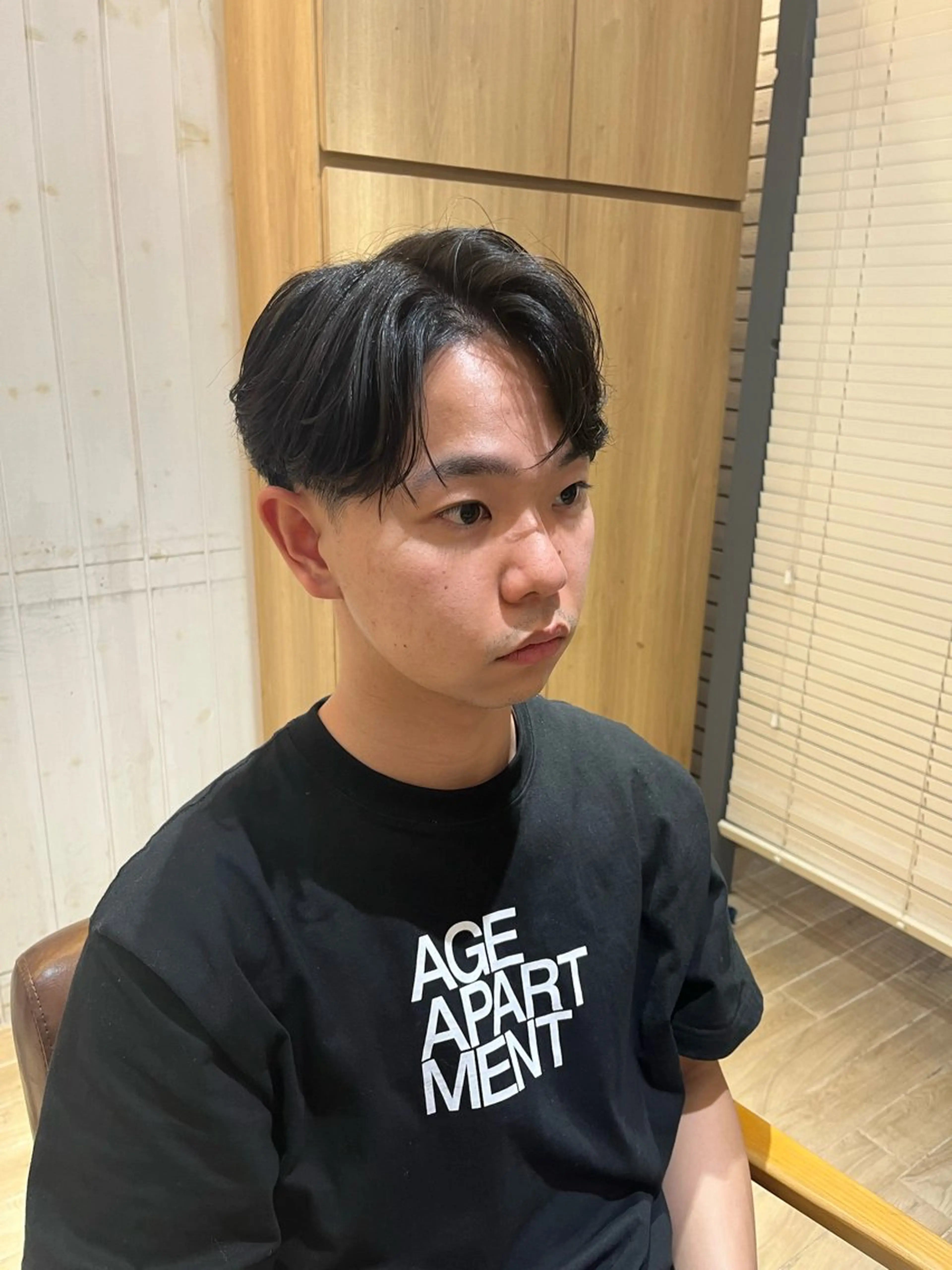 メンズ センターパート メンズカット/センタ ーパート /マミヤのヘアスタイル