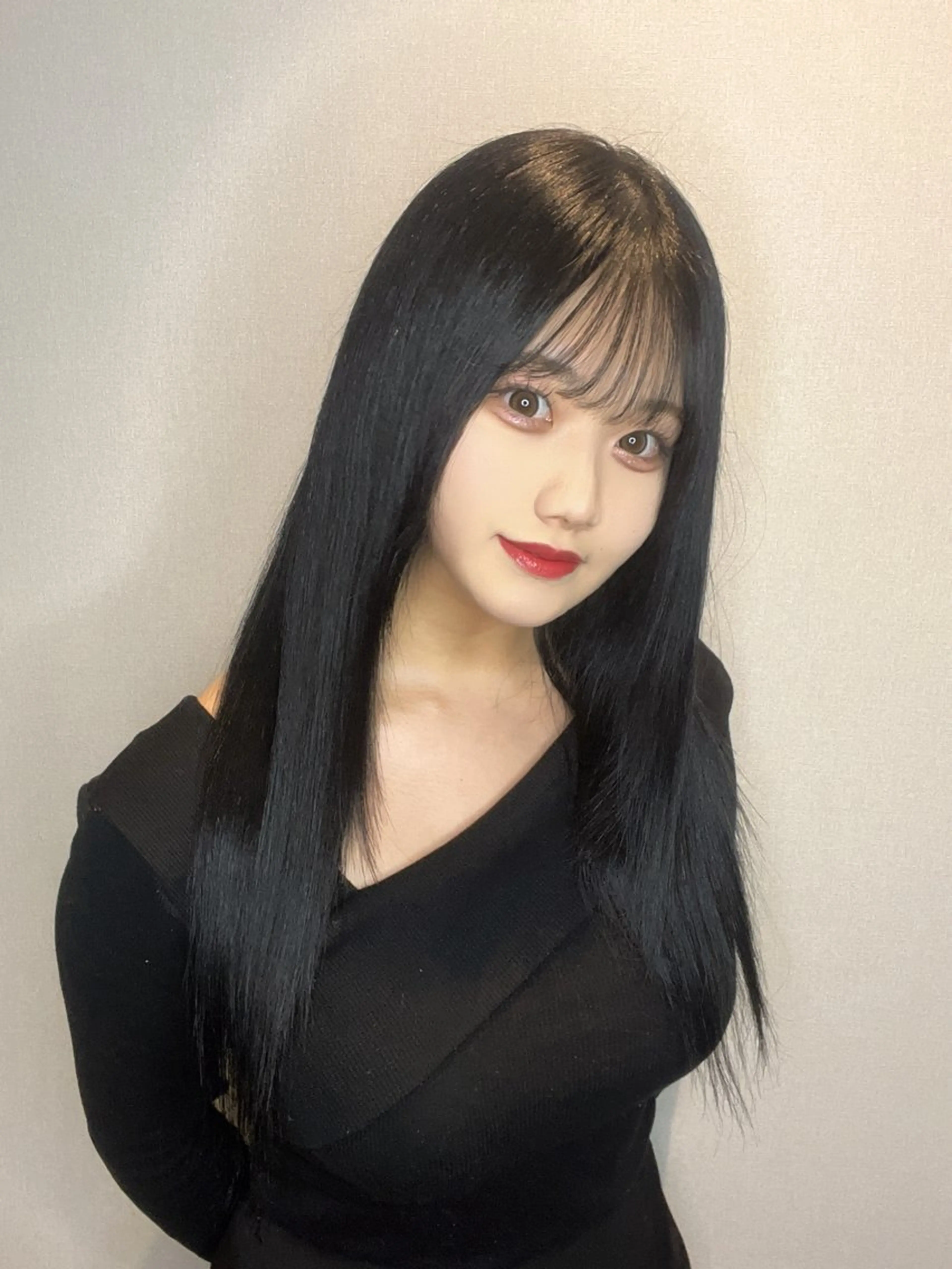 セミロング 縮毛矯正 トリートメント 髪質改善/shuki 韓国/代表取締役のヘアスタイル