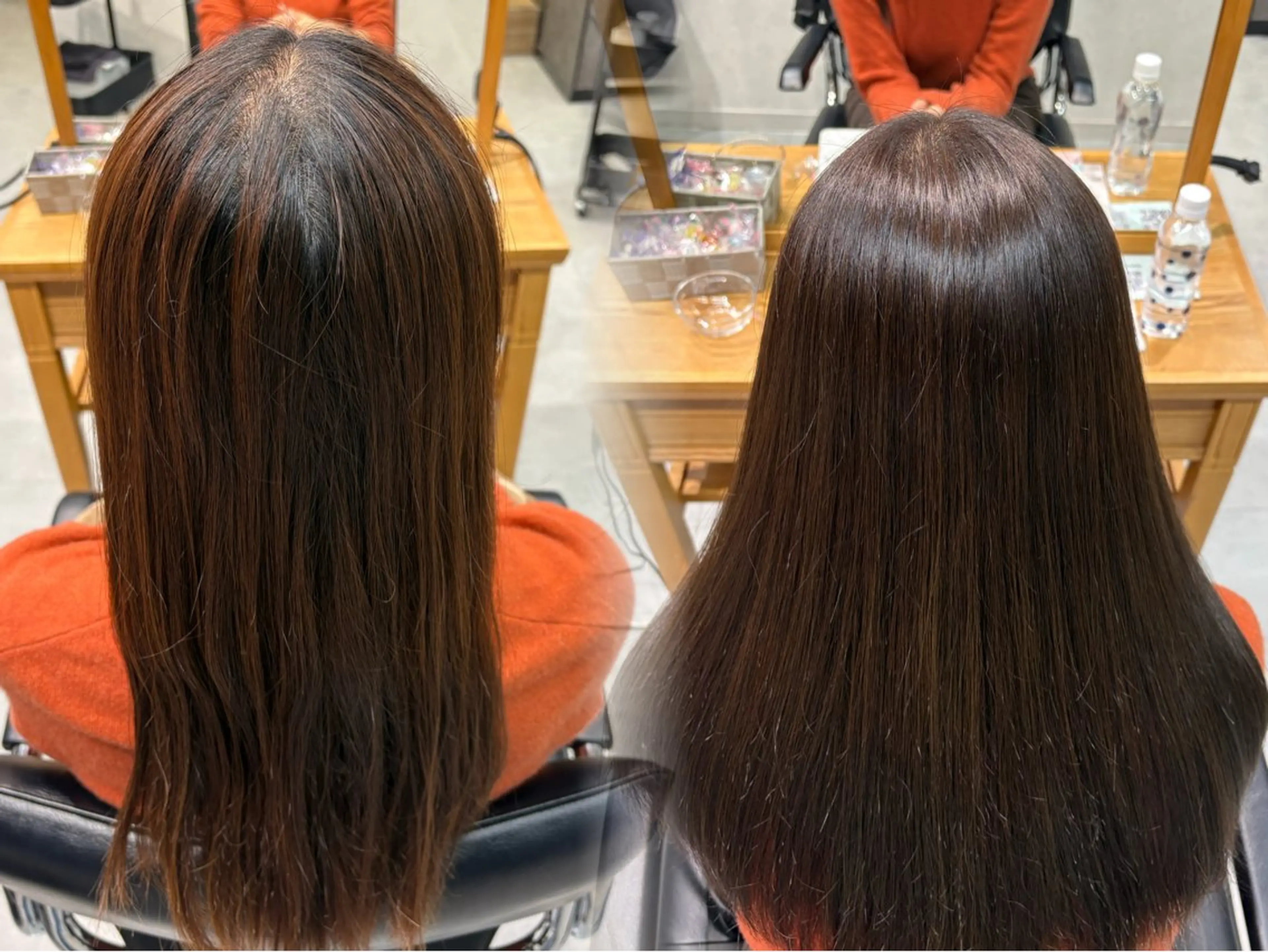 ロング 髪質改善 縮毛矯正 トリートメント 酸熱トリートメント ヘアカラー カラーモデル募集 ✨🤍モモハ🤍✨のヘアスタイル