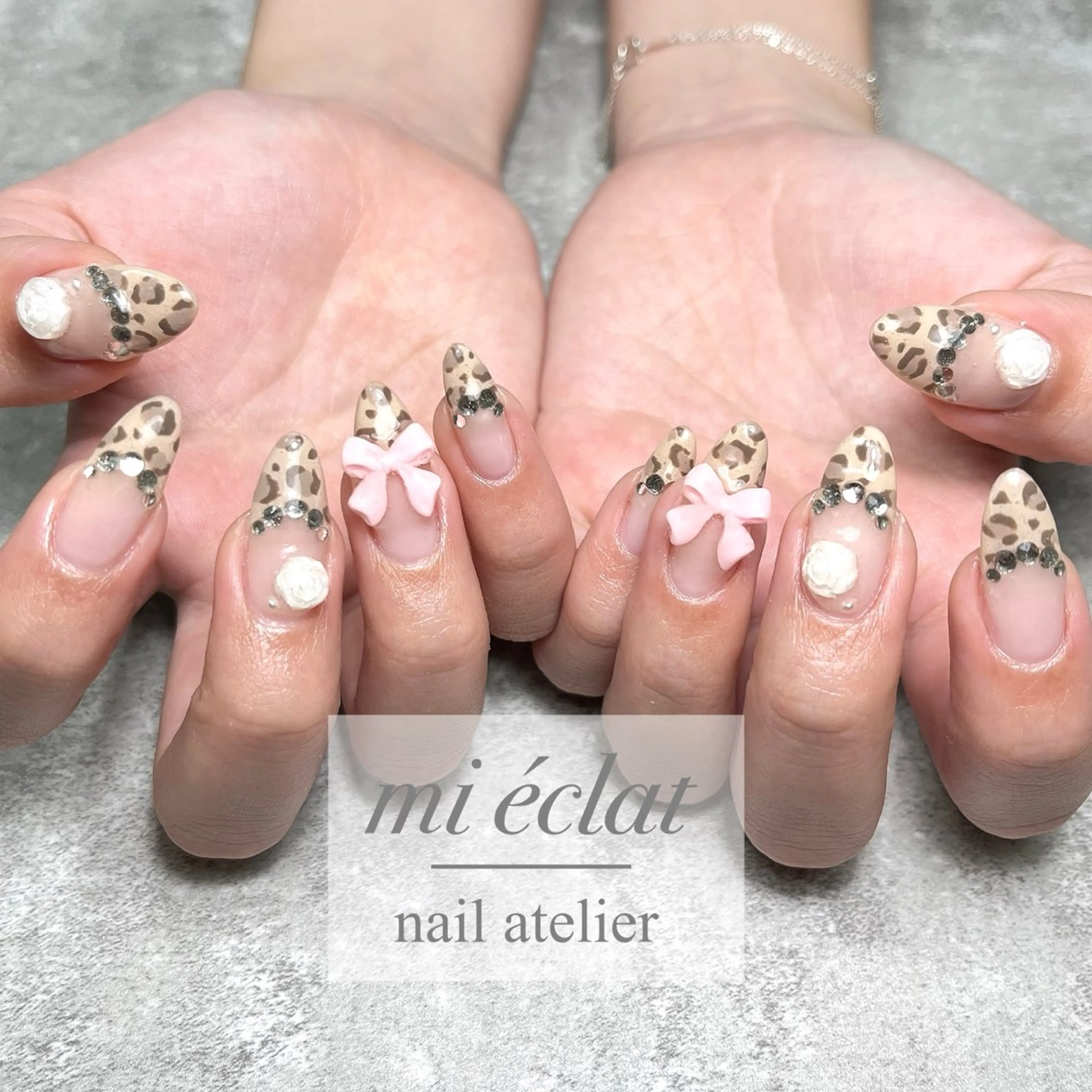 ネイル アニマル柄 アートネイル ハンドネイル mi éclat ミ　エクラのネイルデザイン