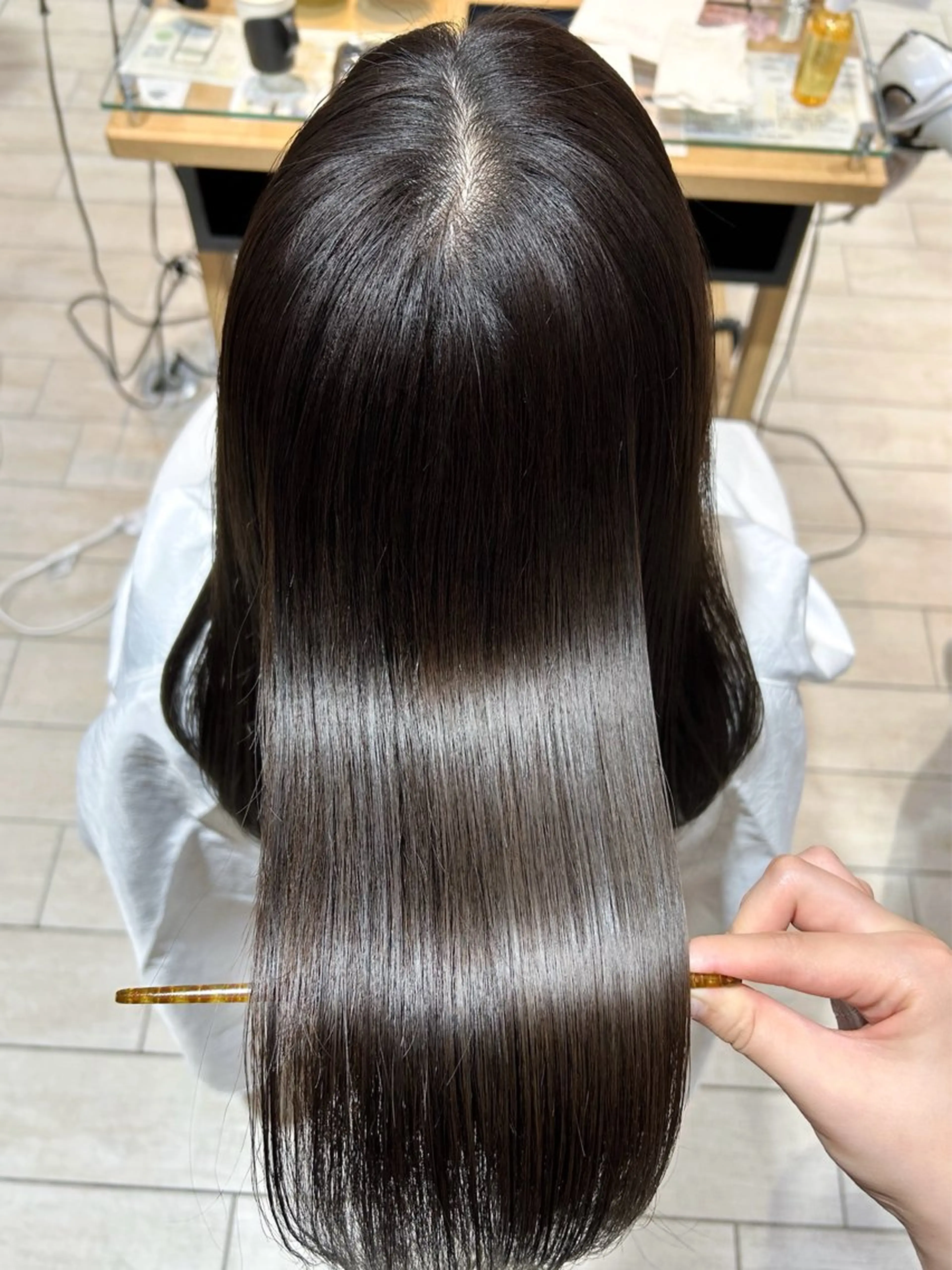 セミロング 縮毛矯正 トリートメント Ami 🕊✨のヘアスタイル