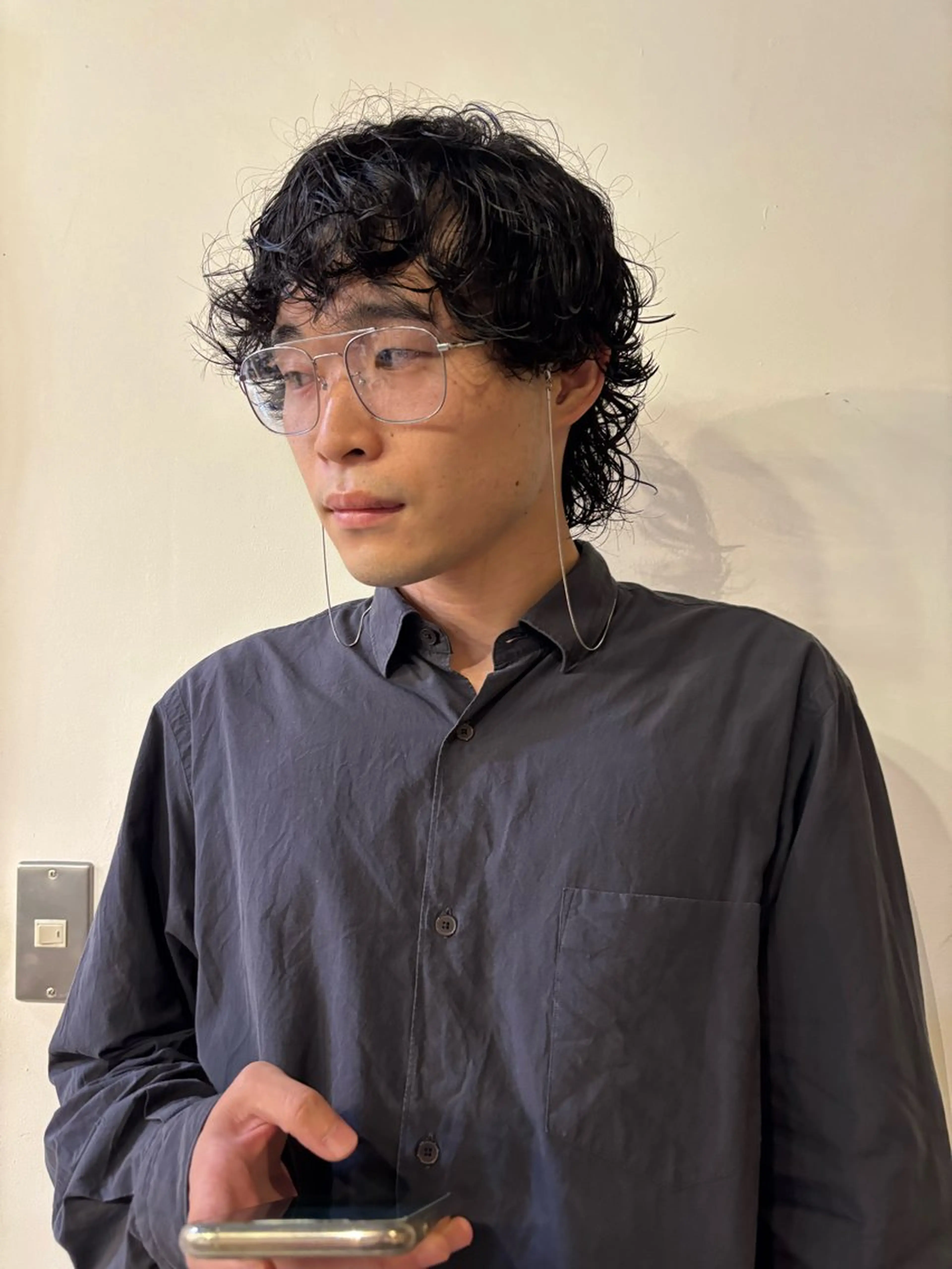 パーマ メンズ カット パーマ トリートメント ヘアセット レイヤー/お洒落 🎵ハイトーン/りりのヘアスタイル