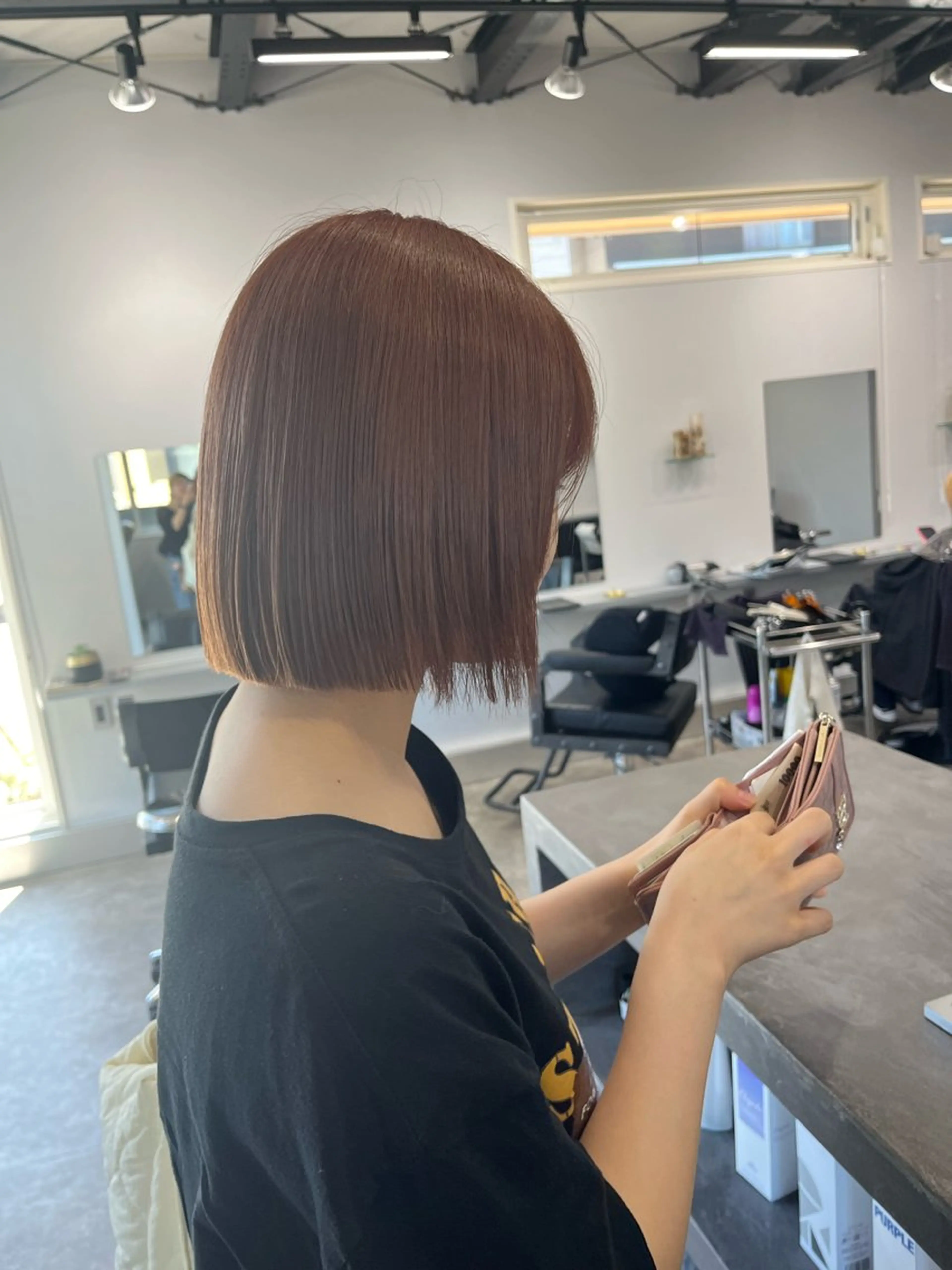 カラー ブラウンカラー オレンジ 小番 茜海のヘアスタイル