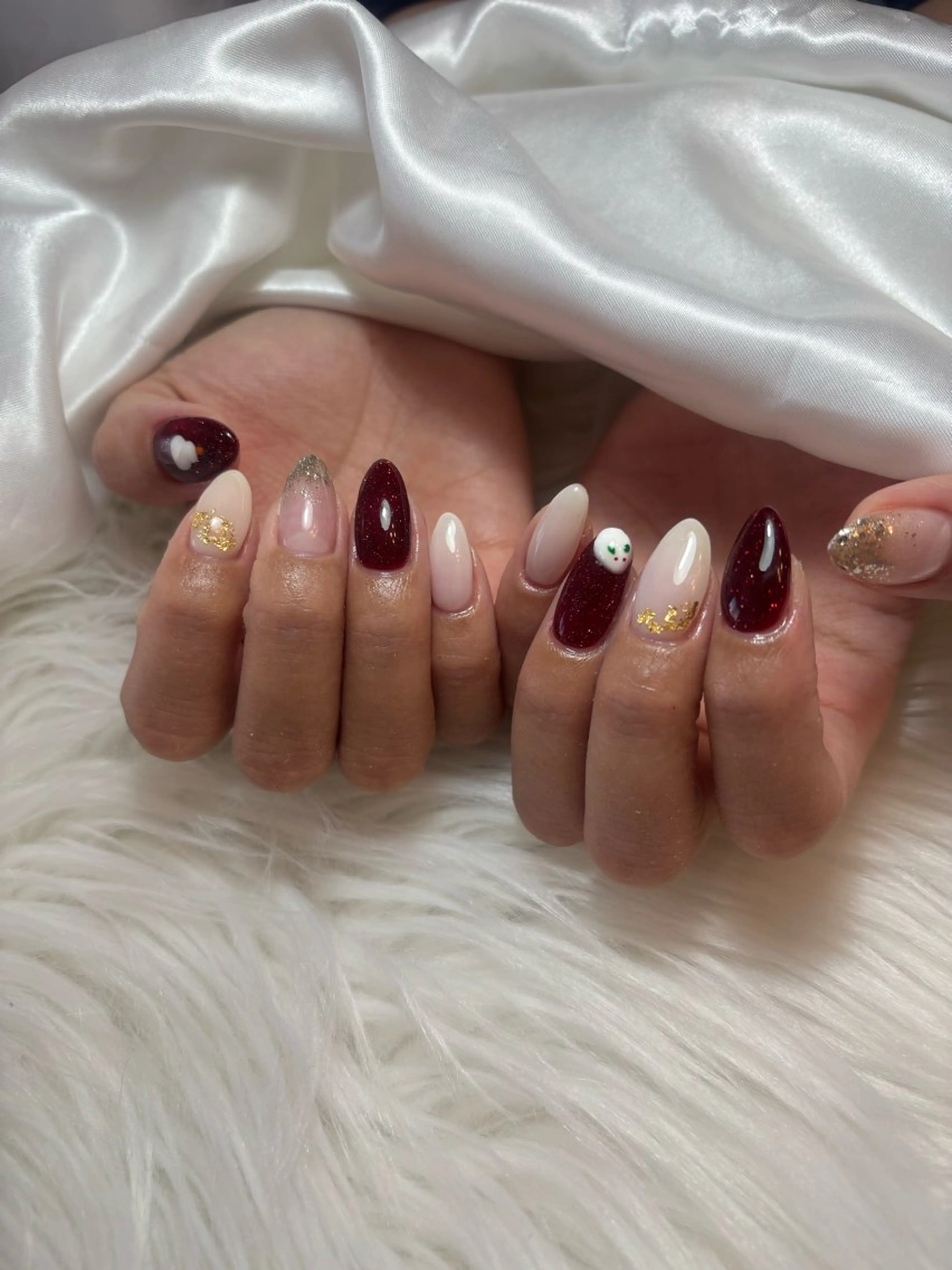 ネイル ブルー キラキラネイル 韓国ネイル マグネットネイル シンプルネイル ハンドネイル timtam --sakiのネイルデザイン