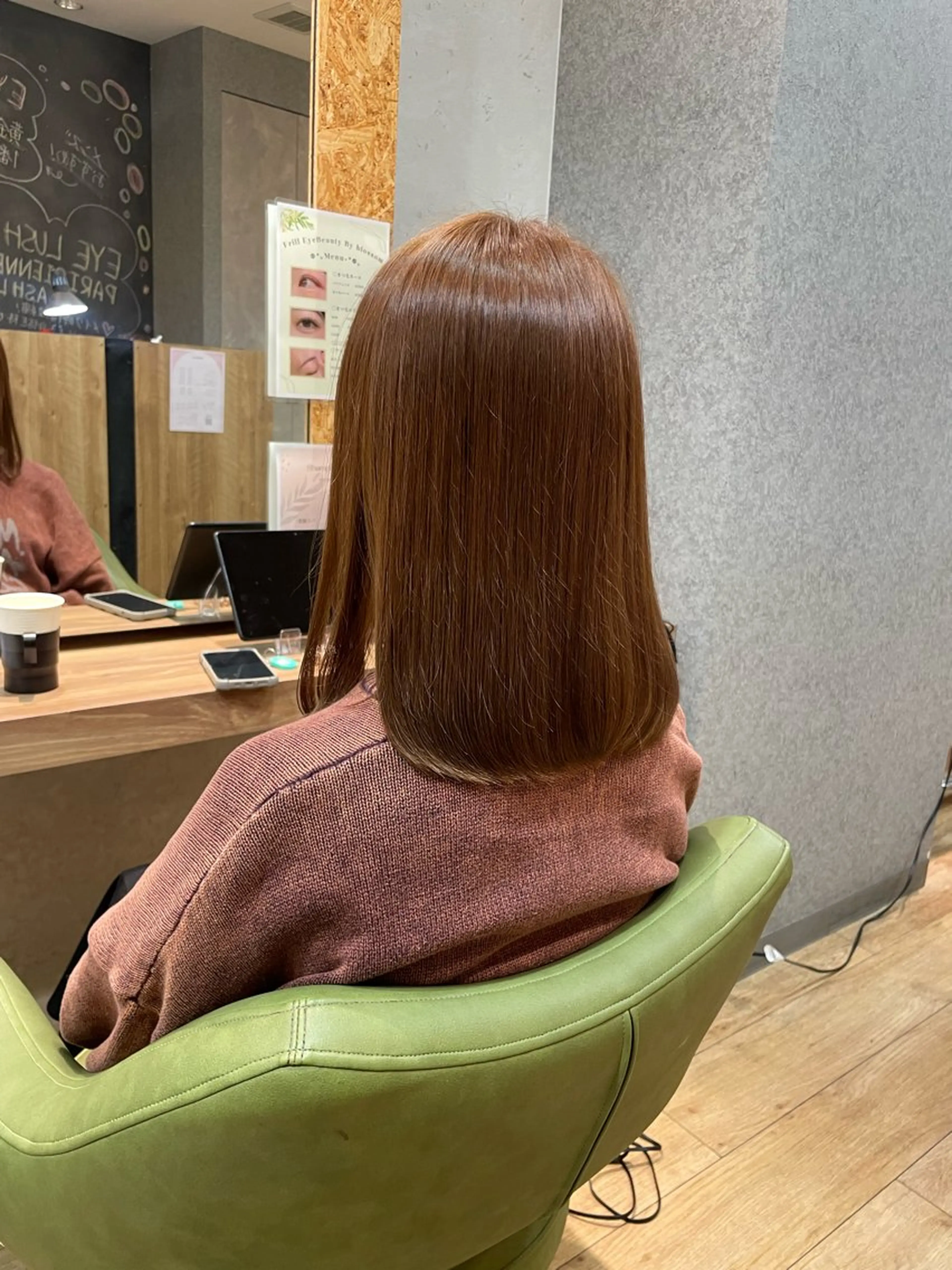 ミディアム カラー ブリーチ ブラウンカラー 髪質改善/Bloss om🌷高橋沙衣のヘアスタイル