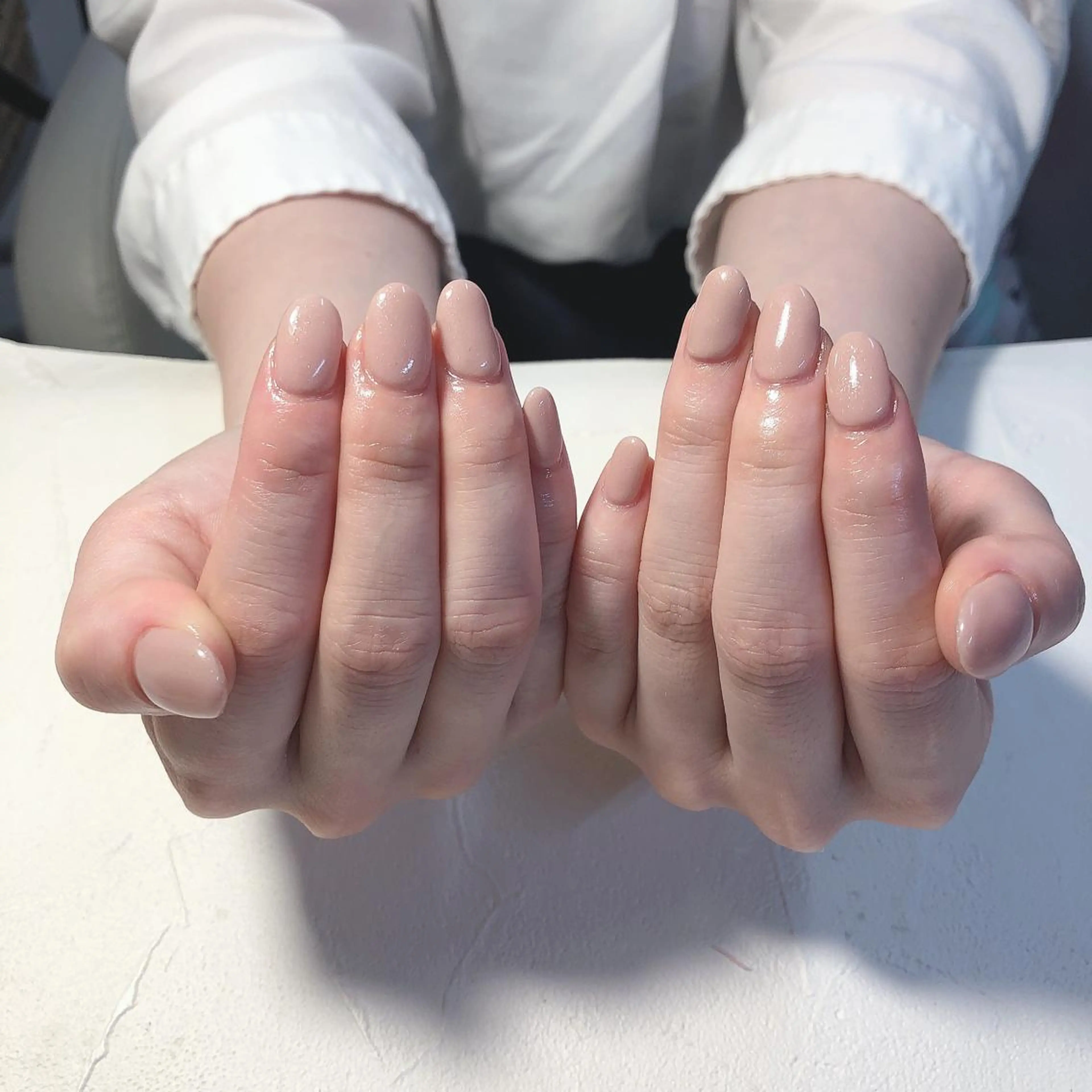 ネイル オフィスネイル ピンク ピンクベージュ ハンドネイル nails 🎀meのネイルデザイン