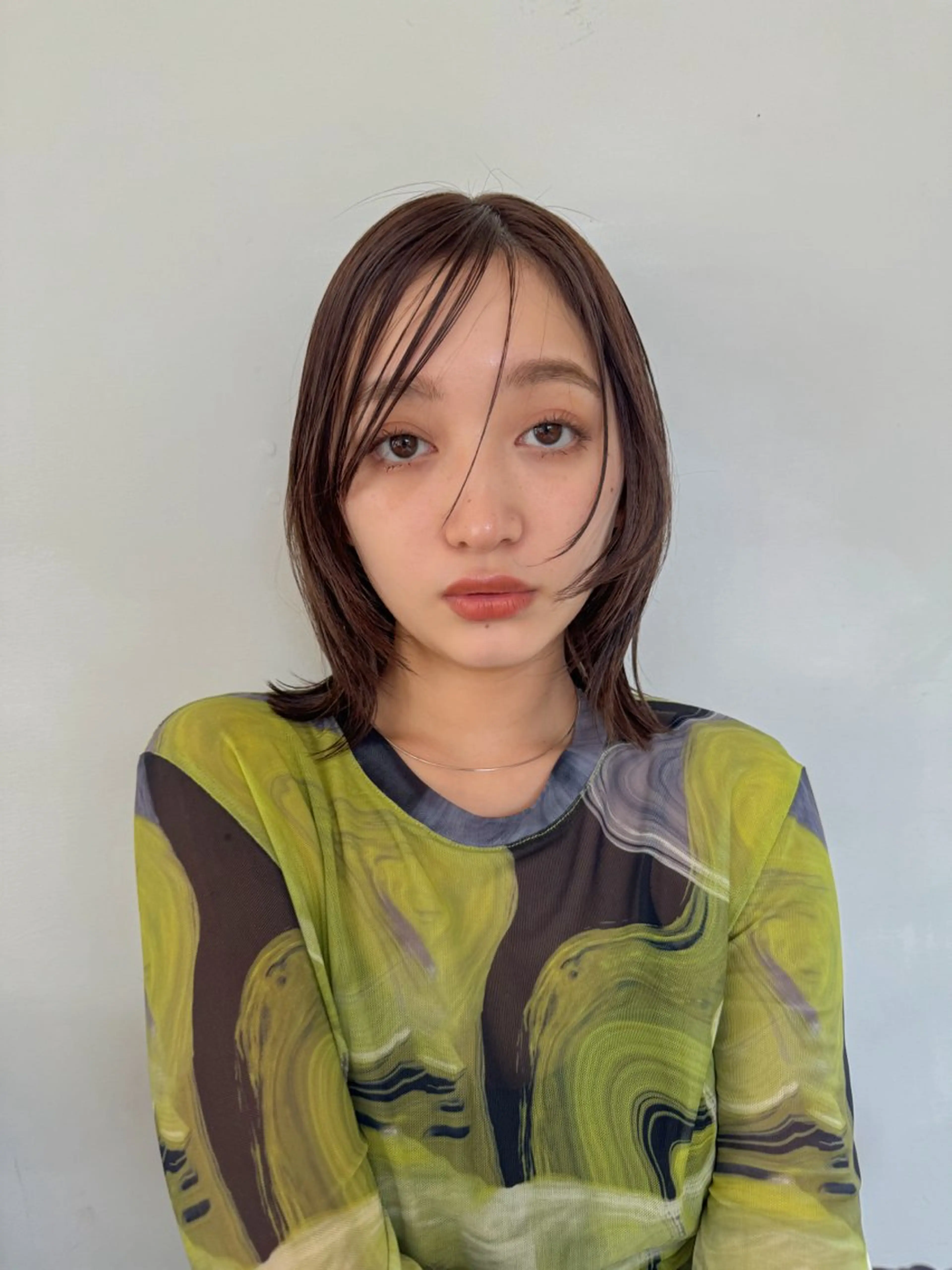 ミディアム カラー くびれヘア 色素薄めカラー❤︎ chihiroのヘアスタイル