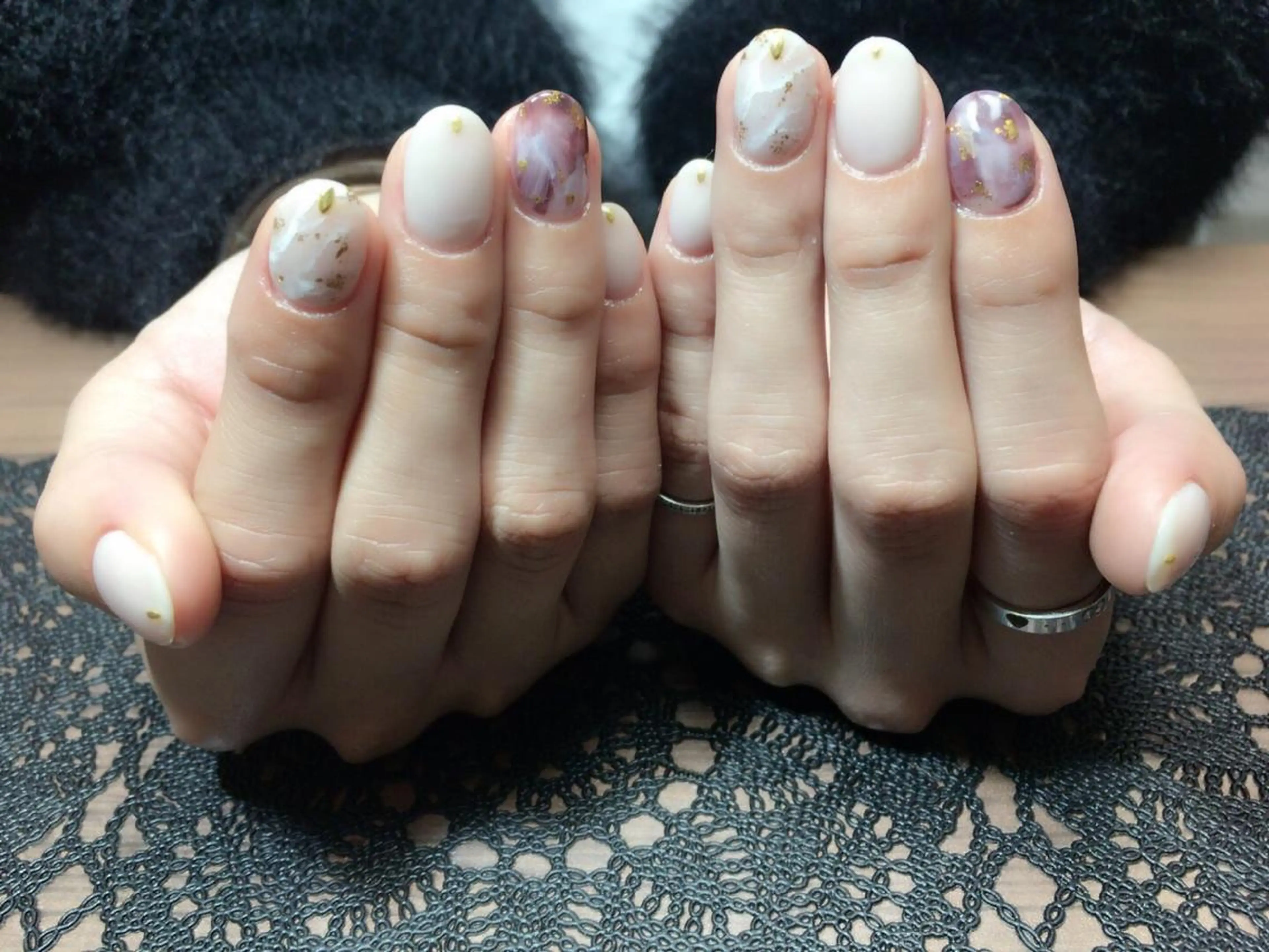 ネイル ジェルネイル 大理石ネイル(マーブル) シンプルネイル Nail Suave (シュアーヴ)のネイルデザイン