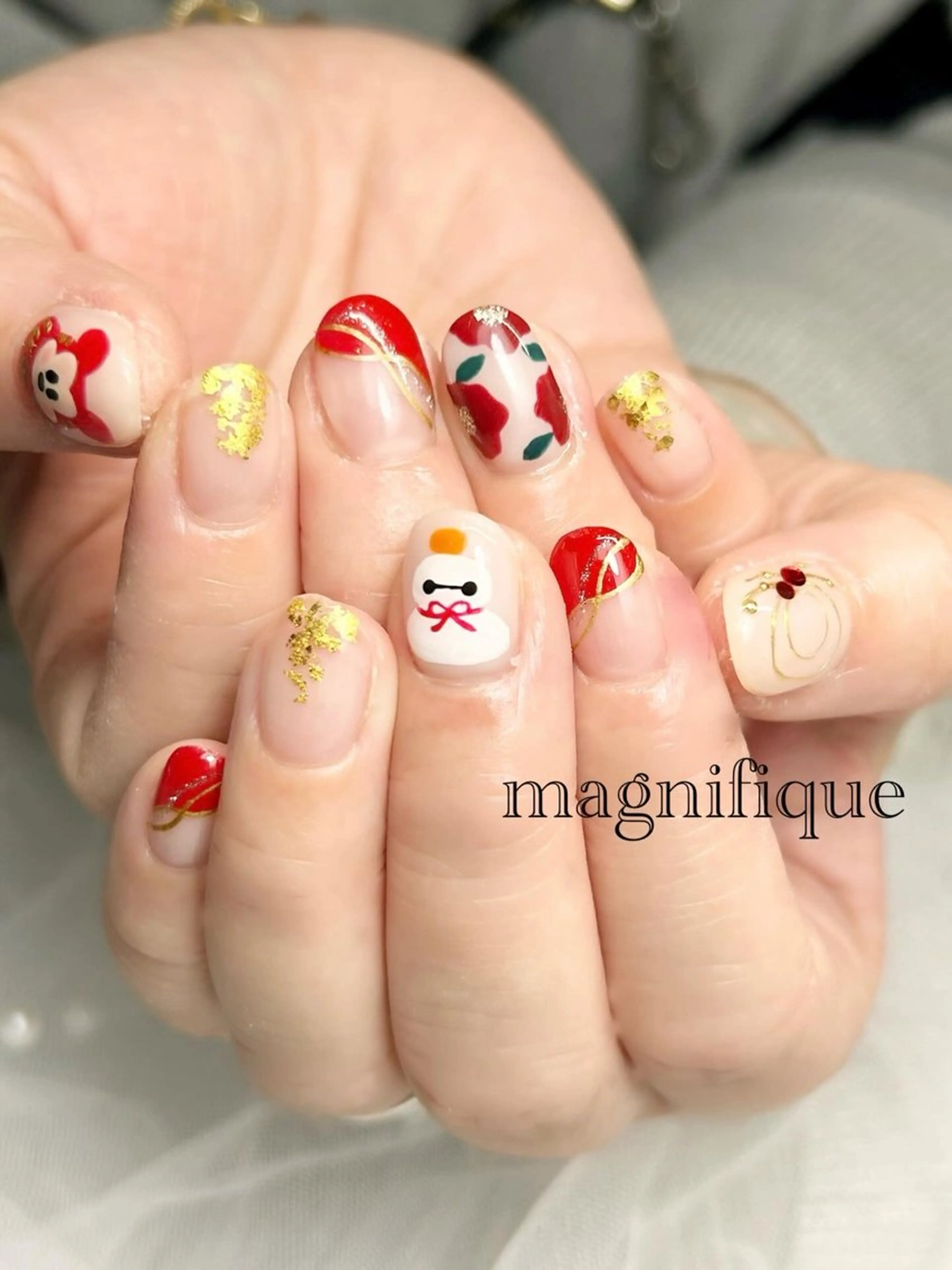 ネイル フラワーネイル 春ネイル プライベートサロン マニフィークのネイルデザイン