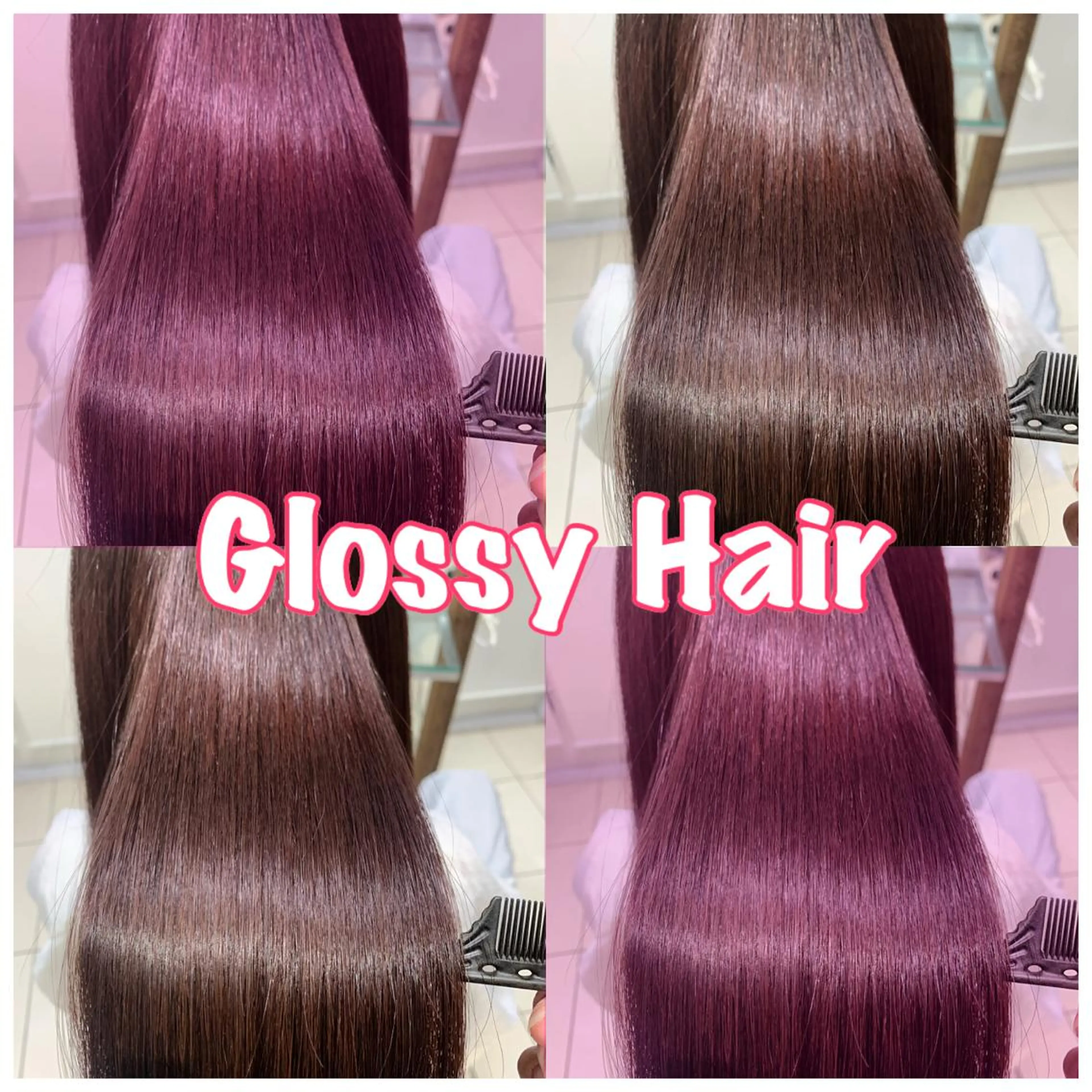 ロング カラー イルミナカラー 縮毛矯正 💎 透明感カラー ✨Erina 💎のヘアスタイル