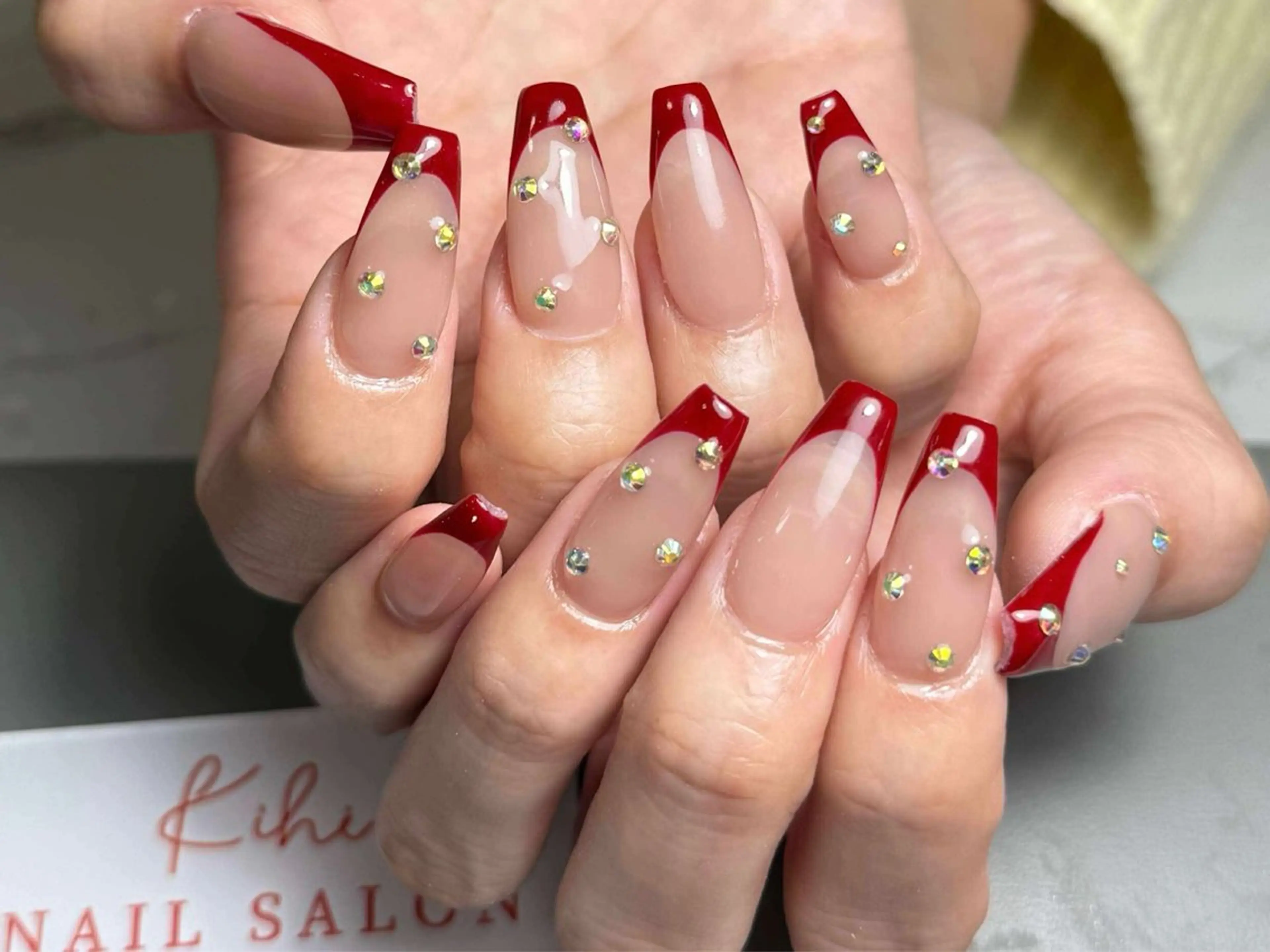 ネイル アートネイル フレンチネイル ジェルネイル グラデーション 韓国ネイル ハンドネイル ハンドケア さくら💮💮 【オフ無料】のネイルデザイン