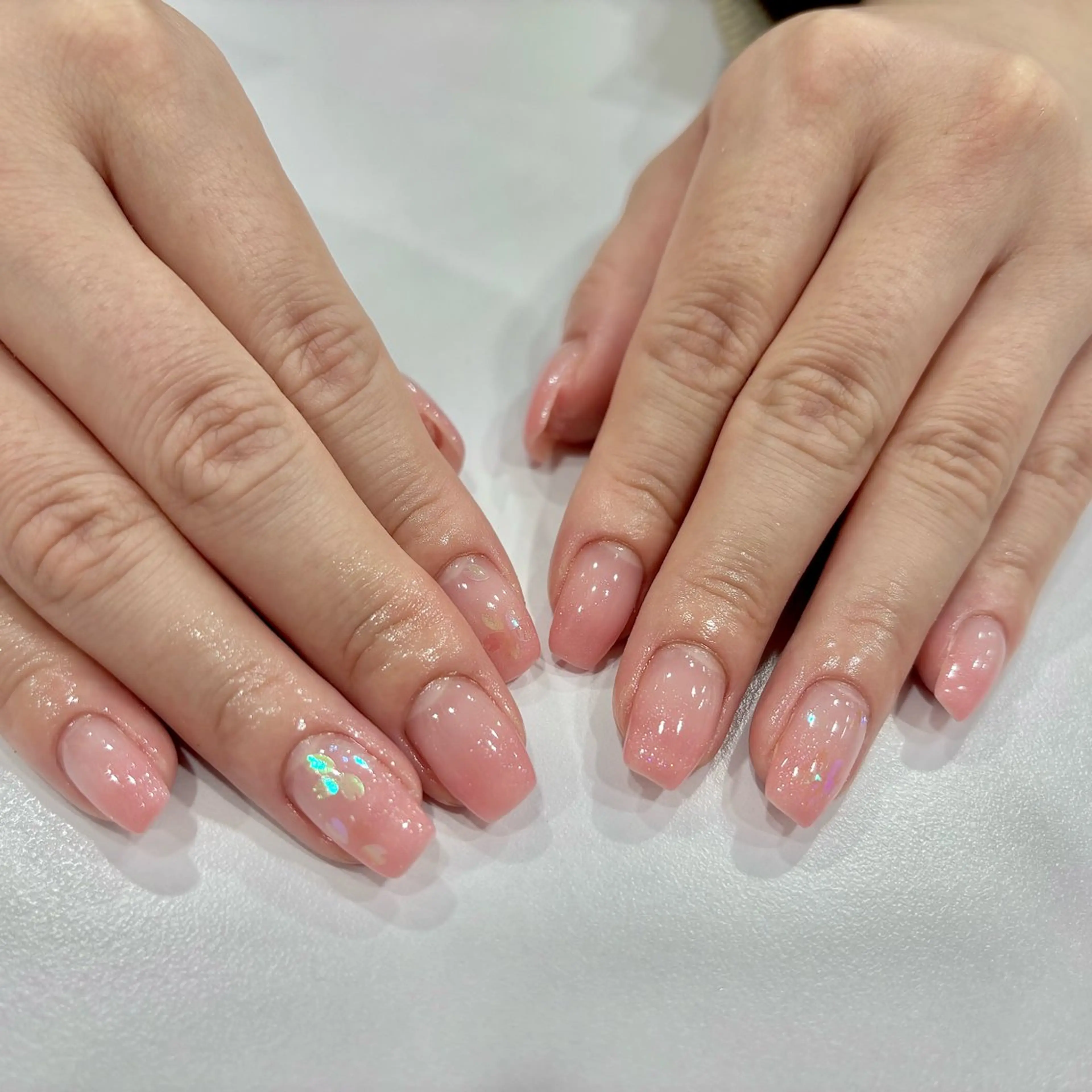 ネイル 桜ネイル グラデーション ラメ(グリッター) ピンク 春ネイル アンリッシュ池袋 小泉のネイルデザイン