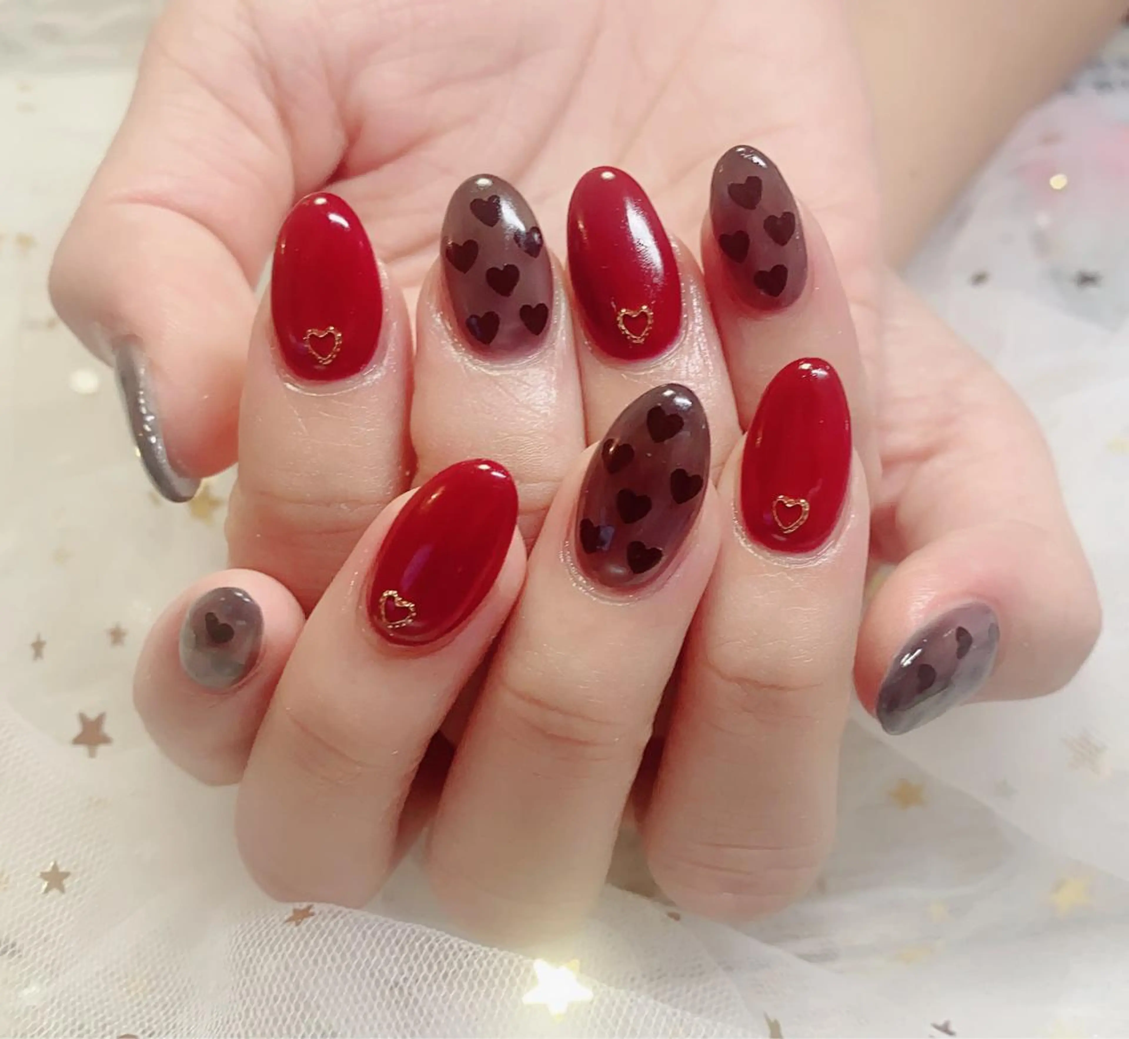 カラー ネイル 長さ出し Q Free nailsのネイルデザイン