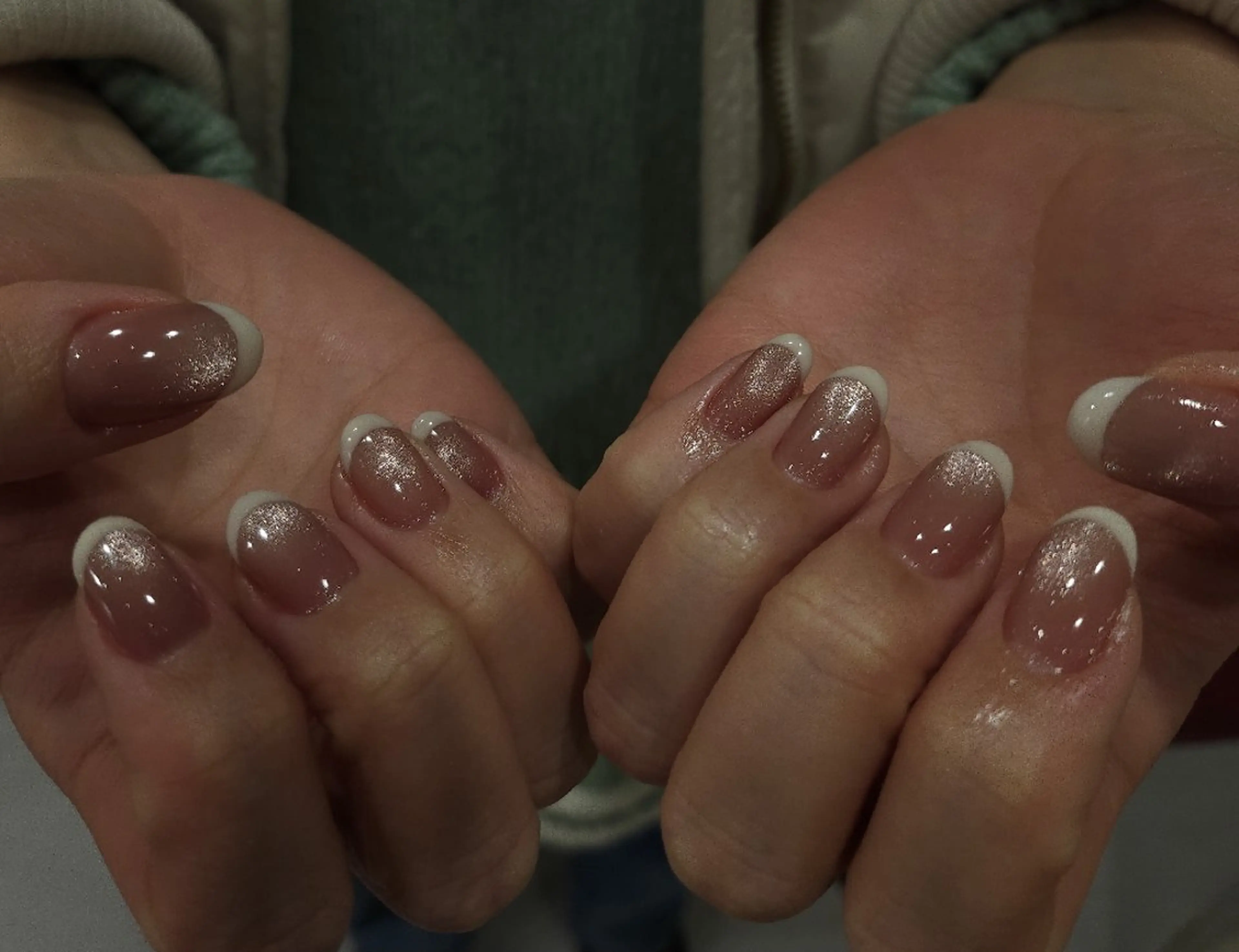 ネイル フレンチネイル ジェルネイル マグネットネイル マグネットフレンチ パラジェル ハンドネイル puku nail 🌼kazu🌼のネイルデザイン