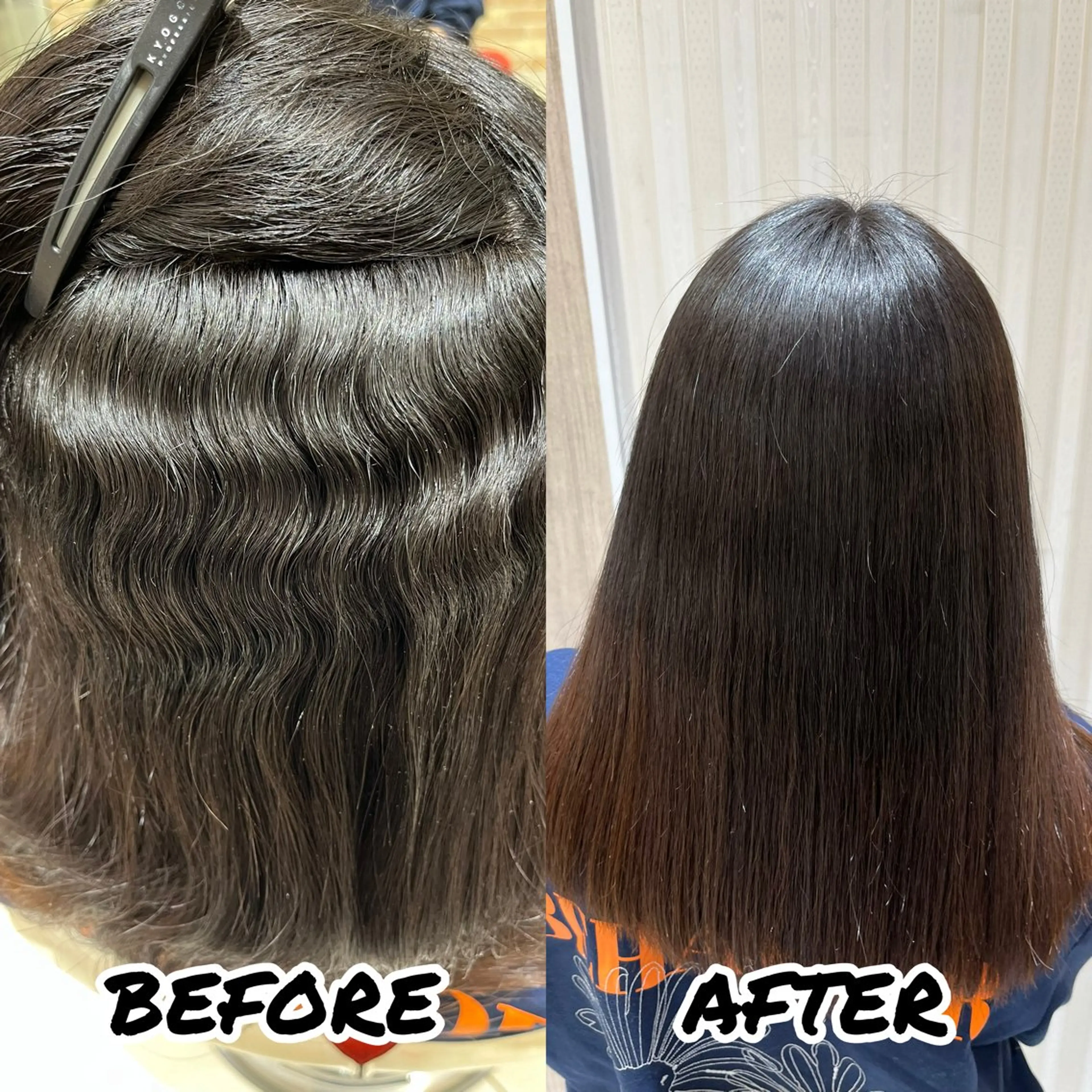 セミロング カット 縮毛矯正 トリートメント 髪質改善美容師 鈴木のヘアスタイル