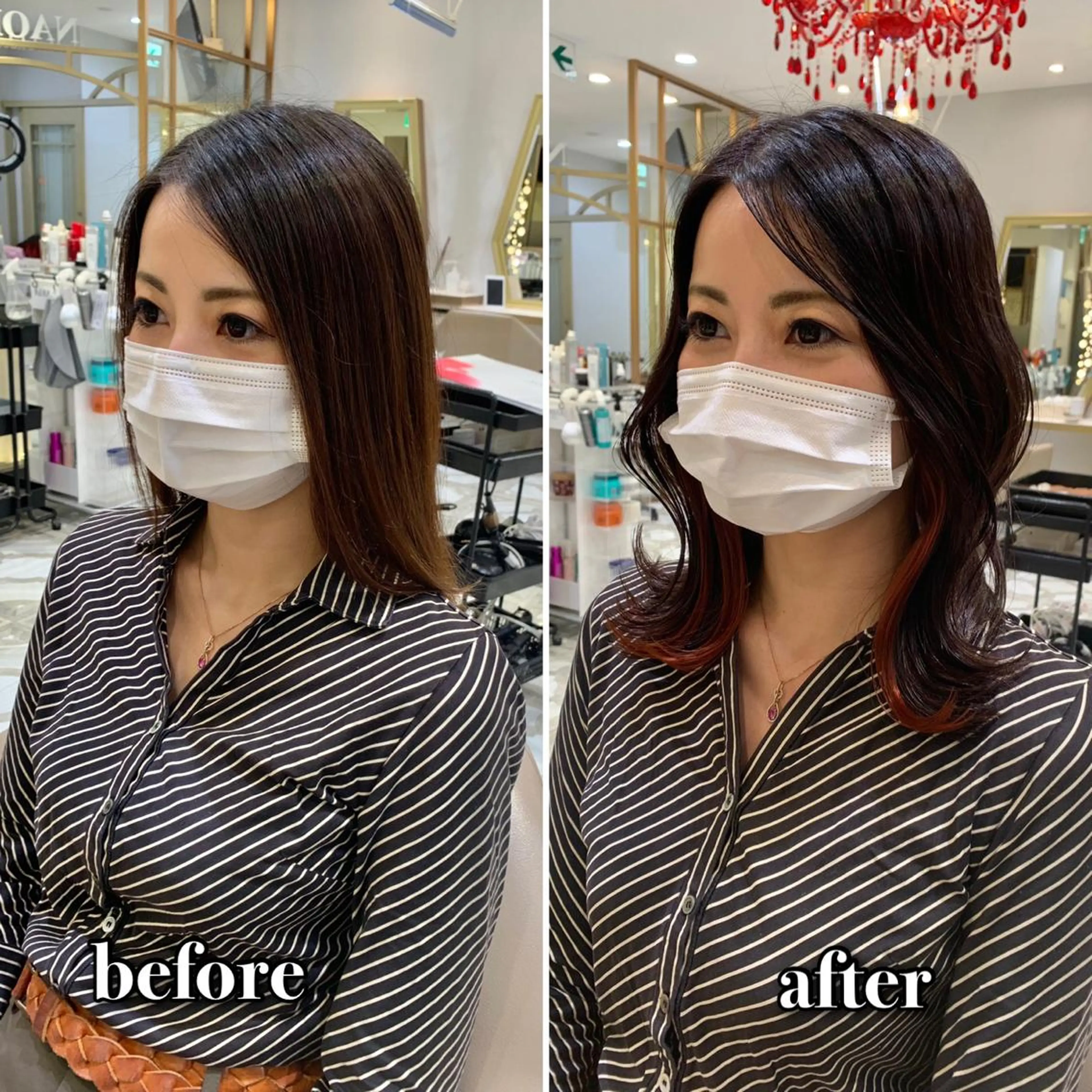 ミディアム カラー パーマ ヘアアレンジ メンズ キッズ ネイル マツエク・マツパ アイブロウ カット ヘアカラー トリートメント 《褒められる》 透明感カラー/小嶋のヘアスタイル