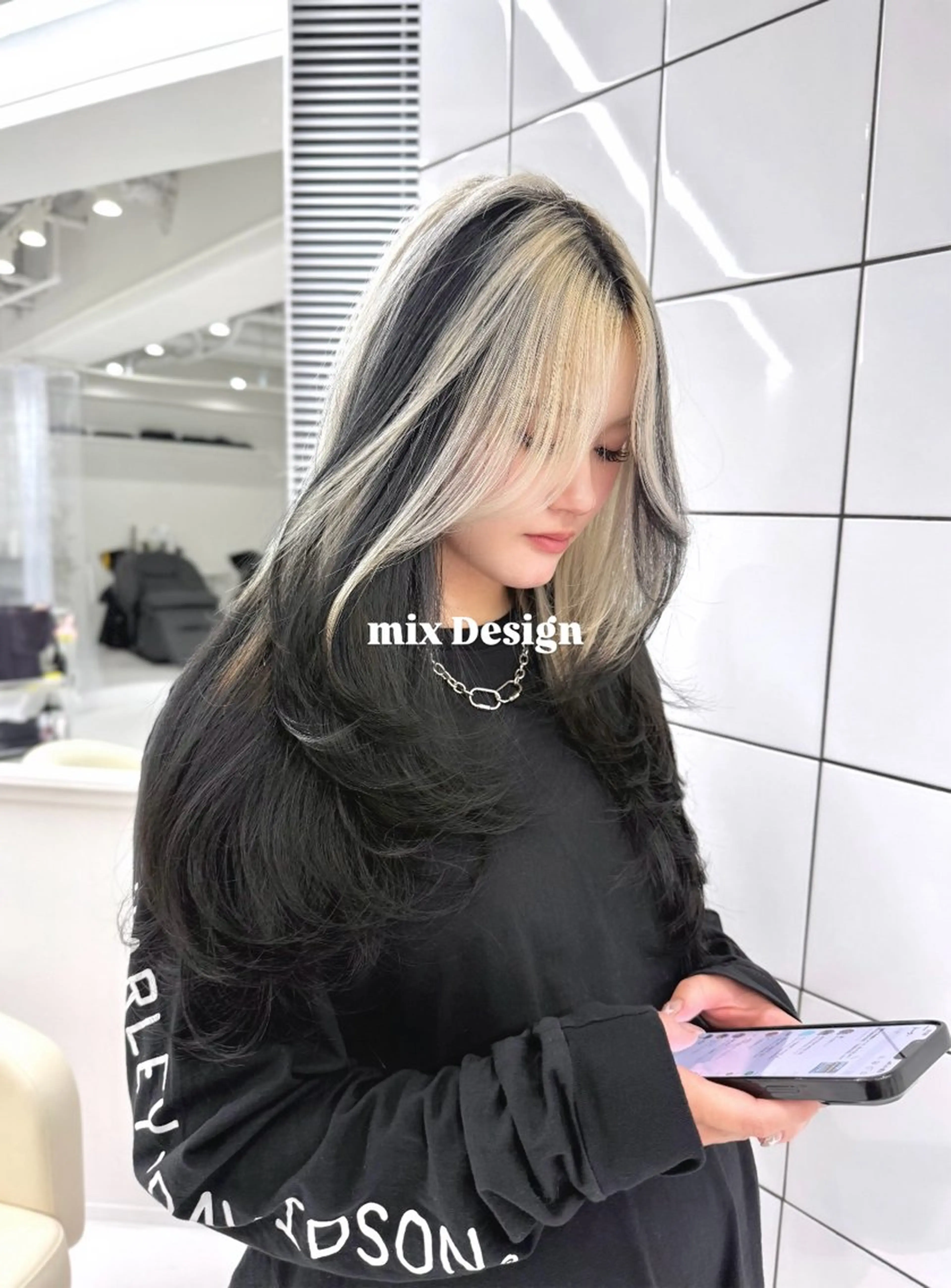 🔫ハイトーン好き必見デザインカラー🔫ケアブリーチ+デザインカラーの写真