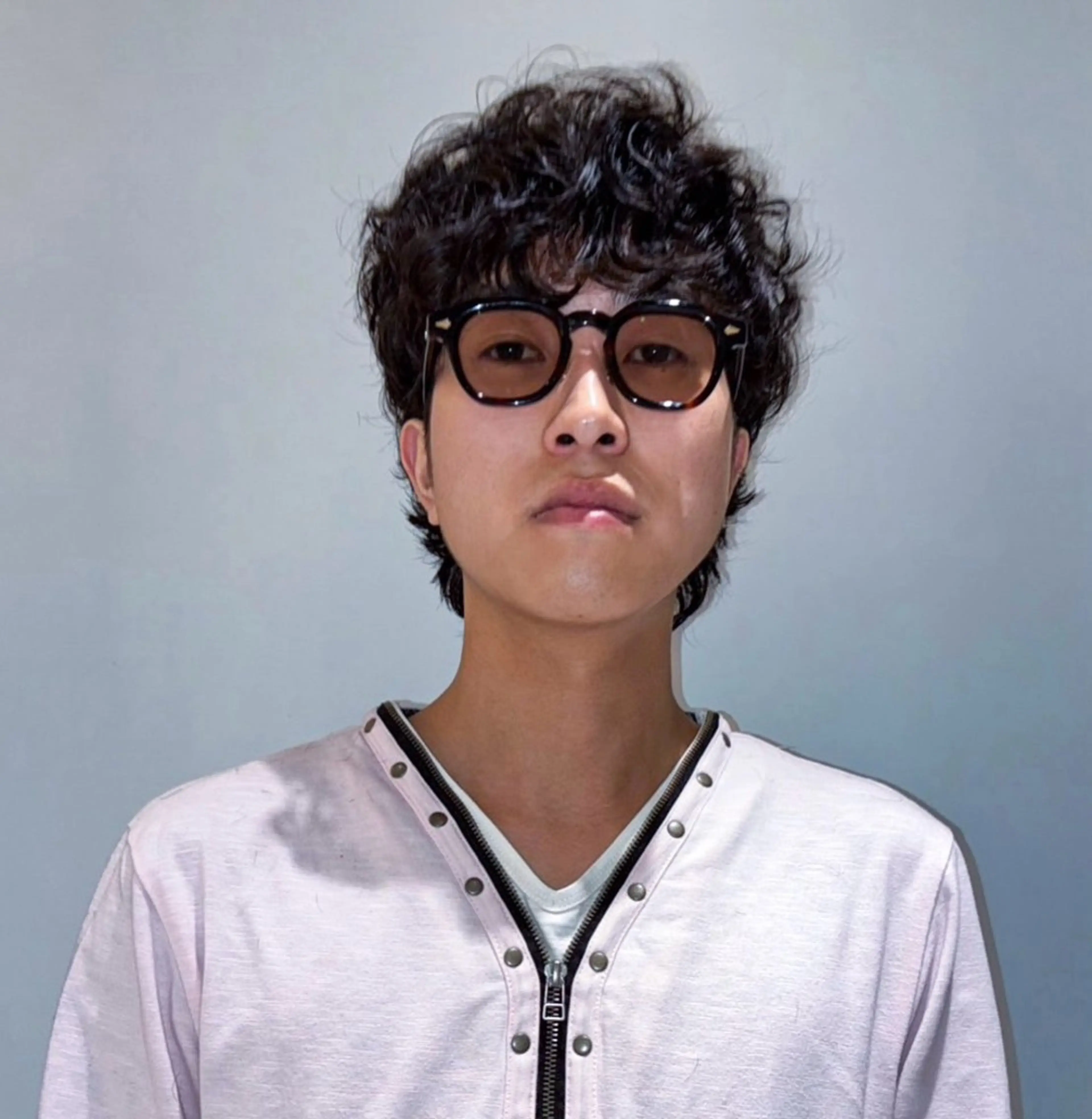 メンズ マレットヘア カット パーマ 安藤 琢真のヘアスタイル