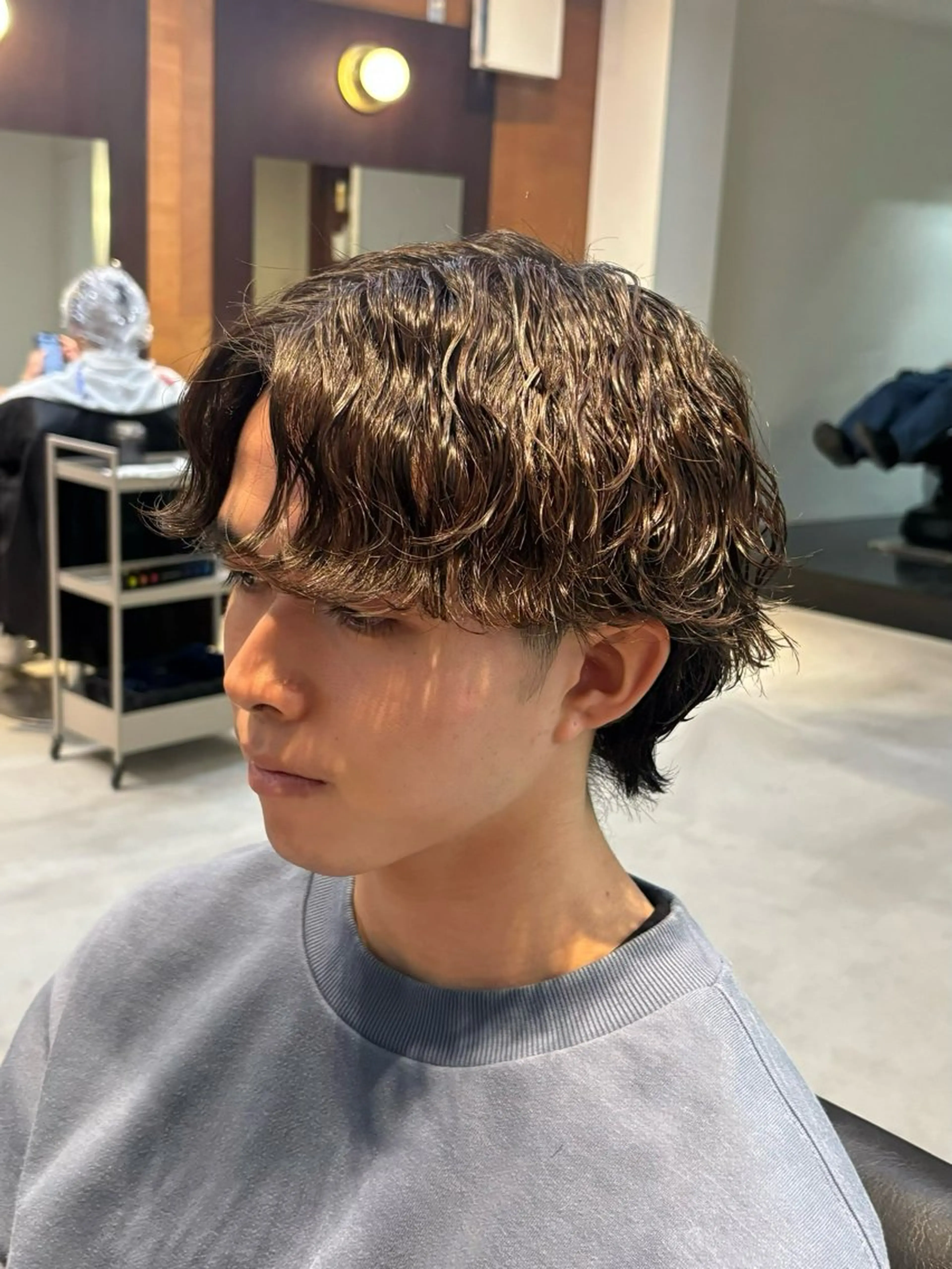 パーマ ウルフカット カット パーマ kota 【波巻き／シャドウ】のヘアスタイル