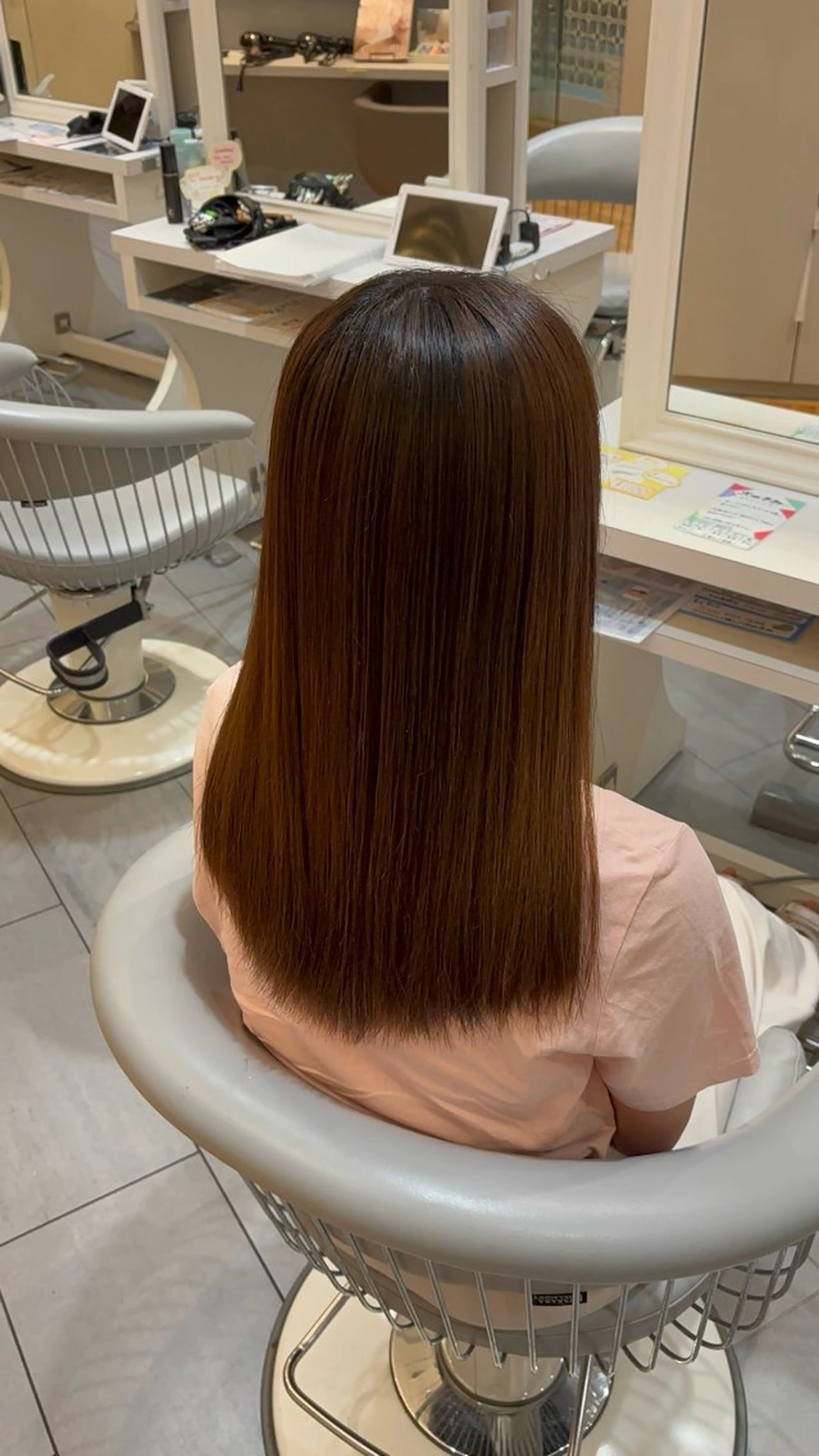 ロング 縮毛矯正 Hair'sGallery 堺店所属・オオカメ ユヅキのヘアスタイル