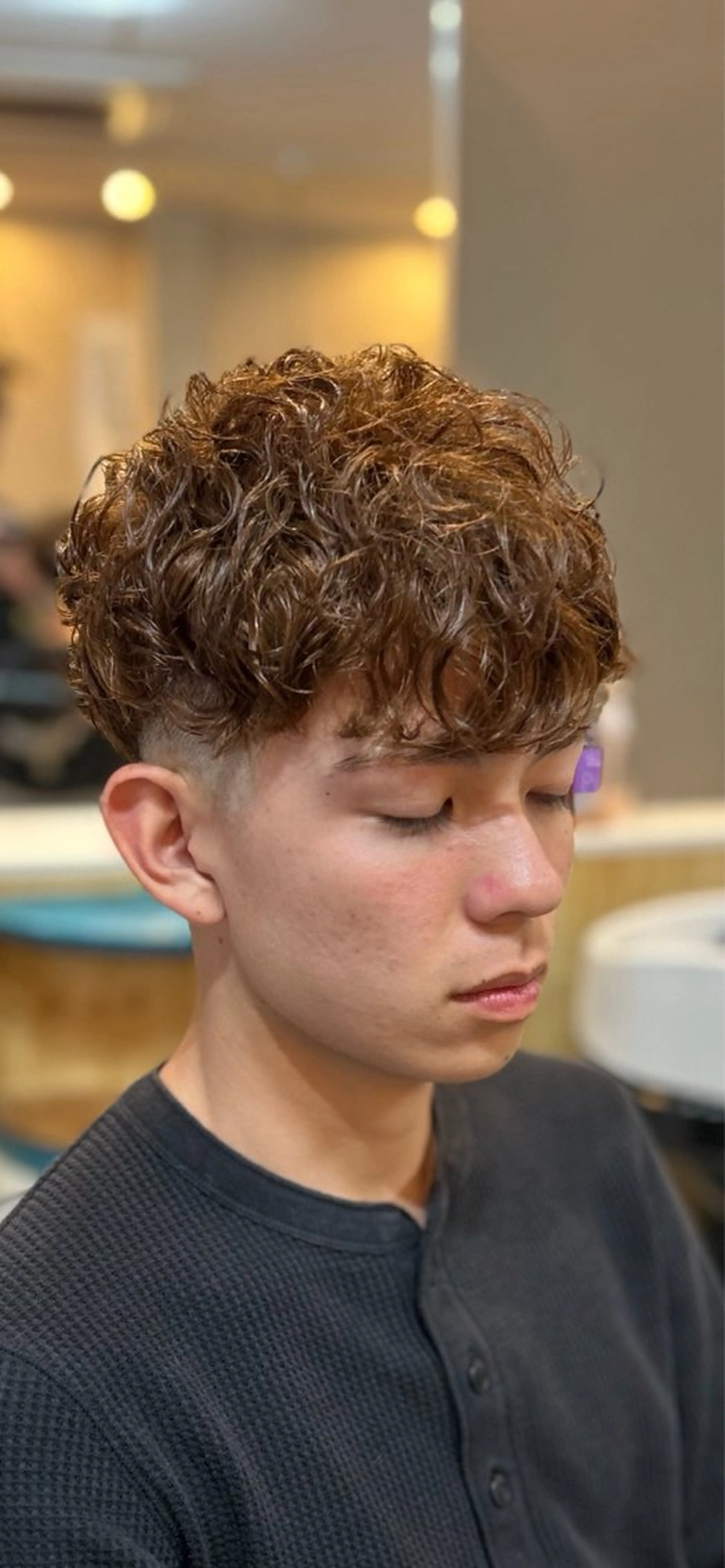 ミディアム パーマ パーマ THEBARBER TEN所属・伊禮 海凪のヘアスタイル