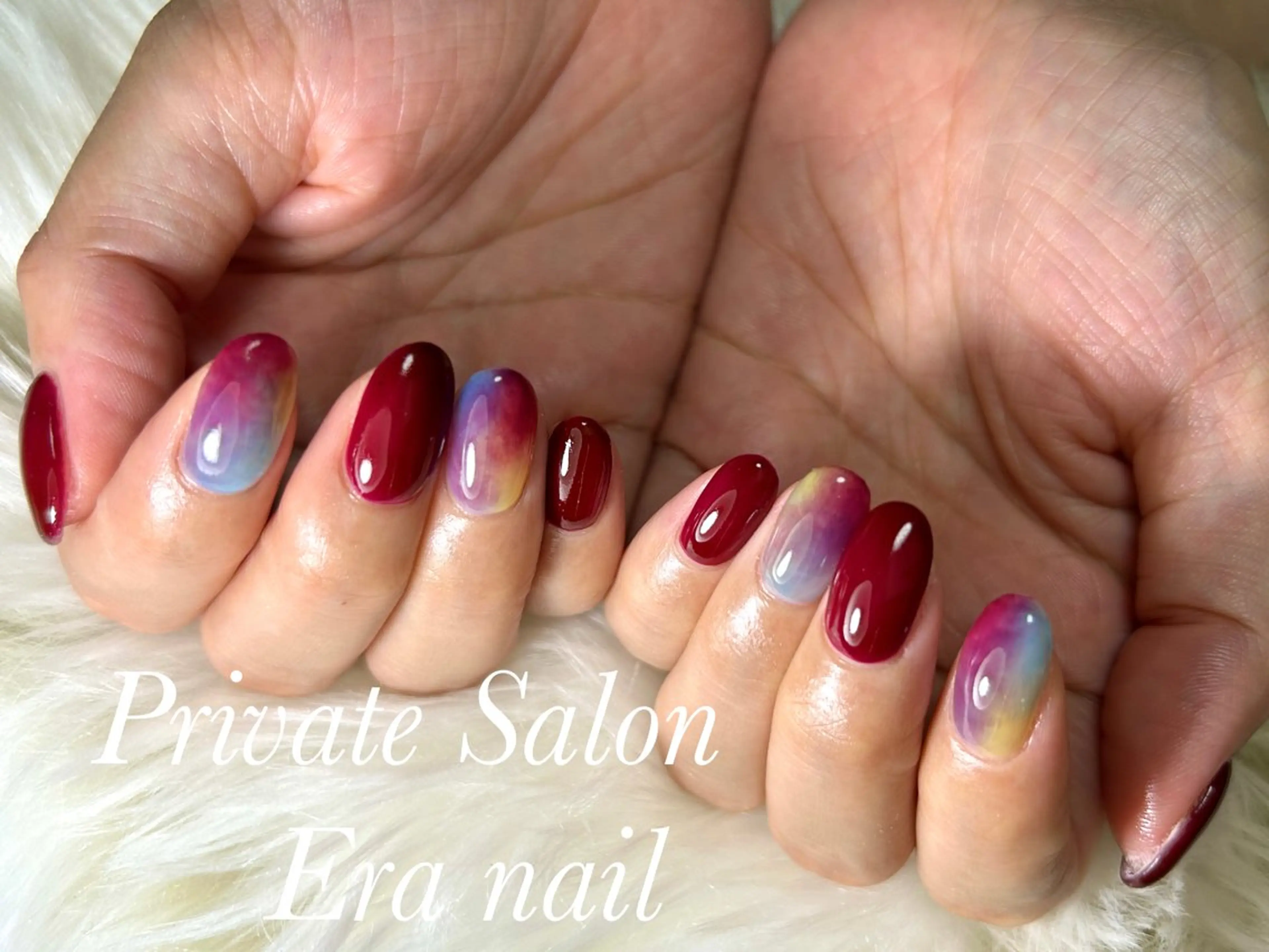 ネイル 大理石ネイル(マーブル) ニュアンスネイル Era nailのネイルデザイン