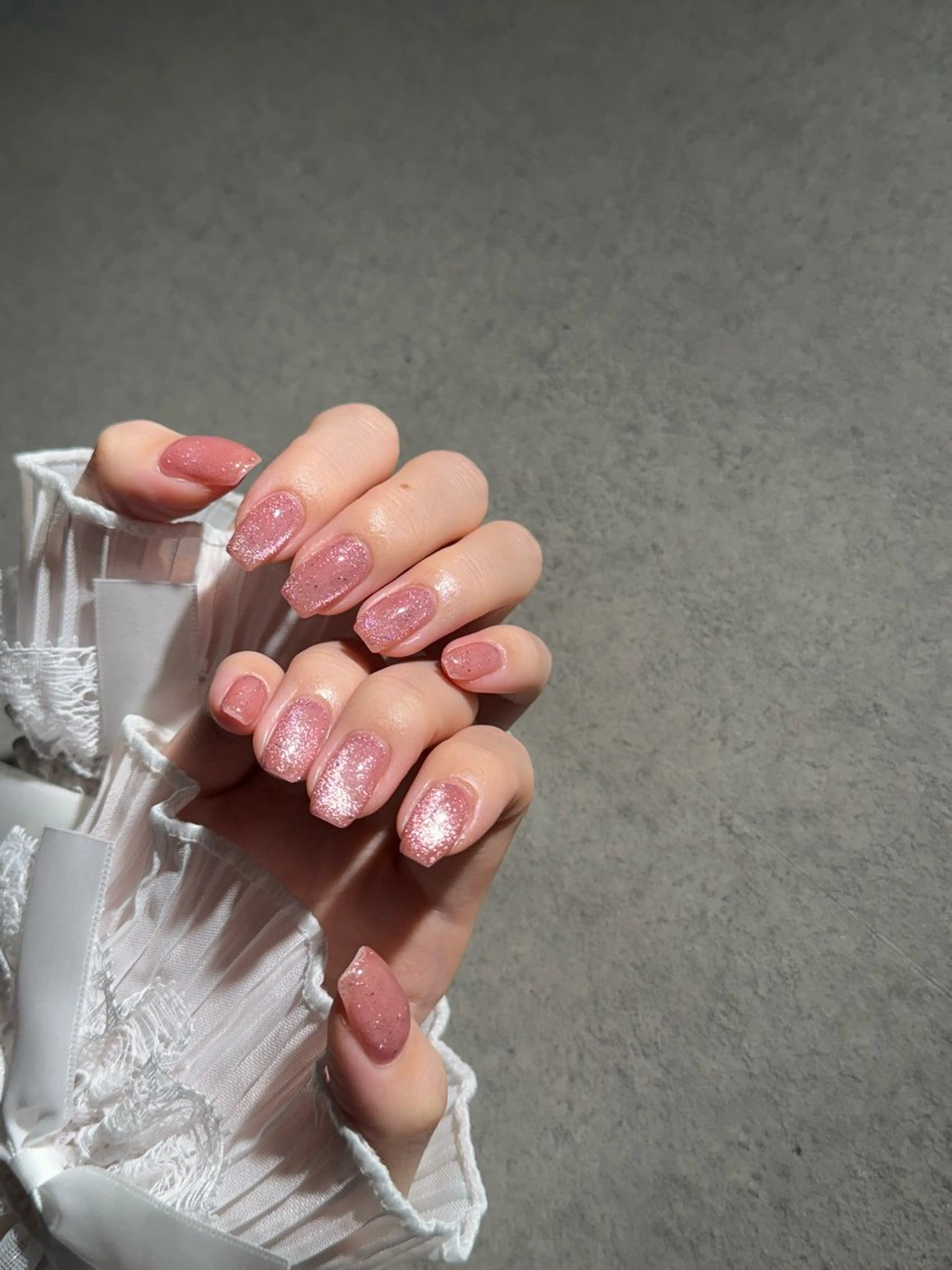 ネイル I-nailロング /ワンホン/キラキラのネイルデザイン