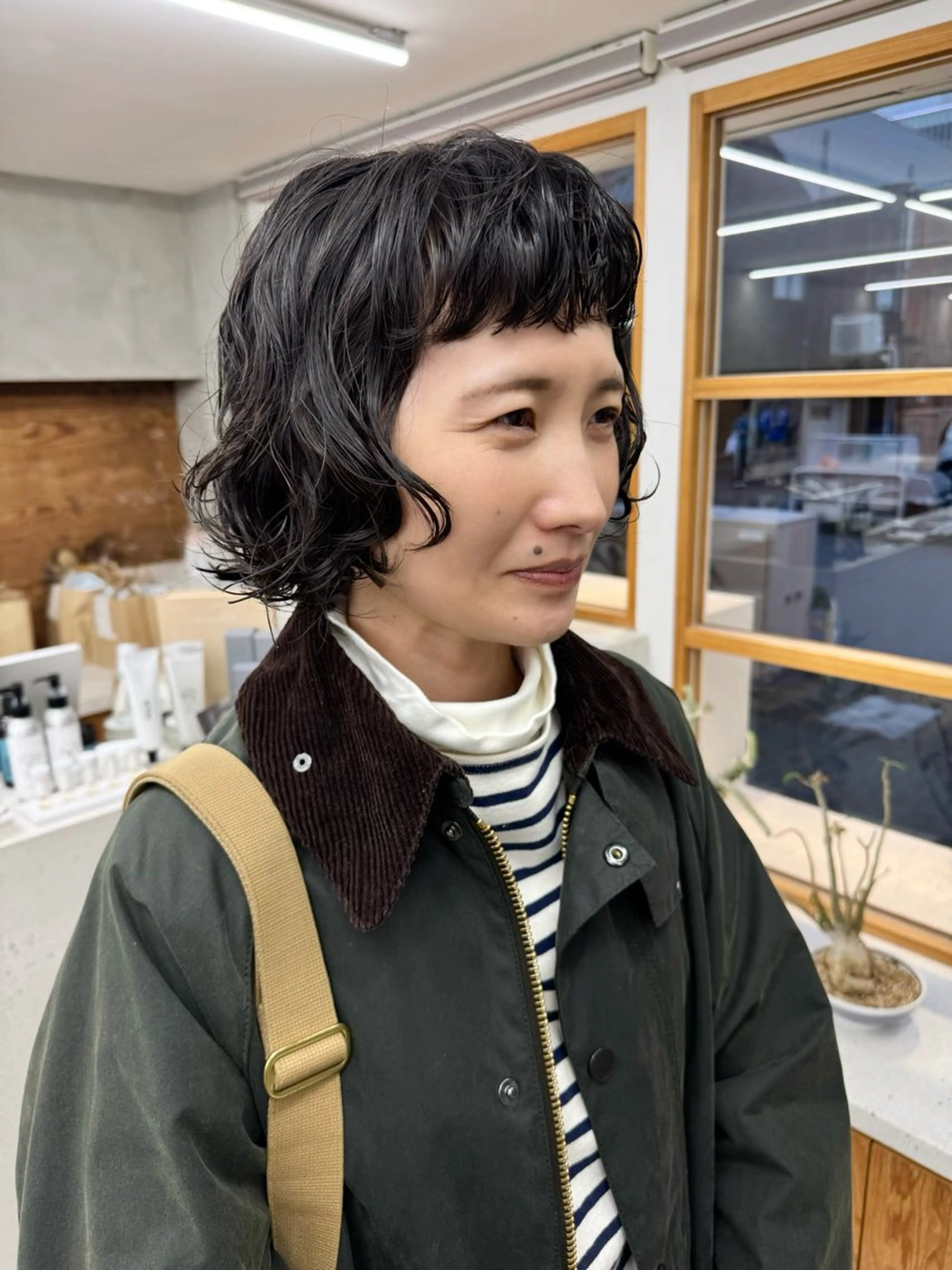 ショート パーマ ボブ 顔周りカット レイヤーカット パーマ eikoのヘアスタイル