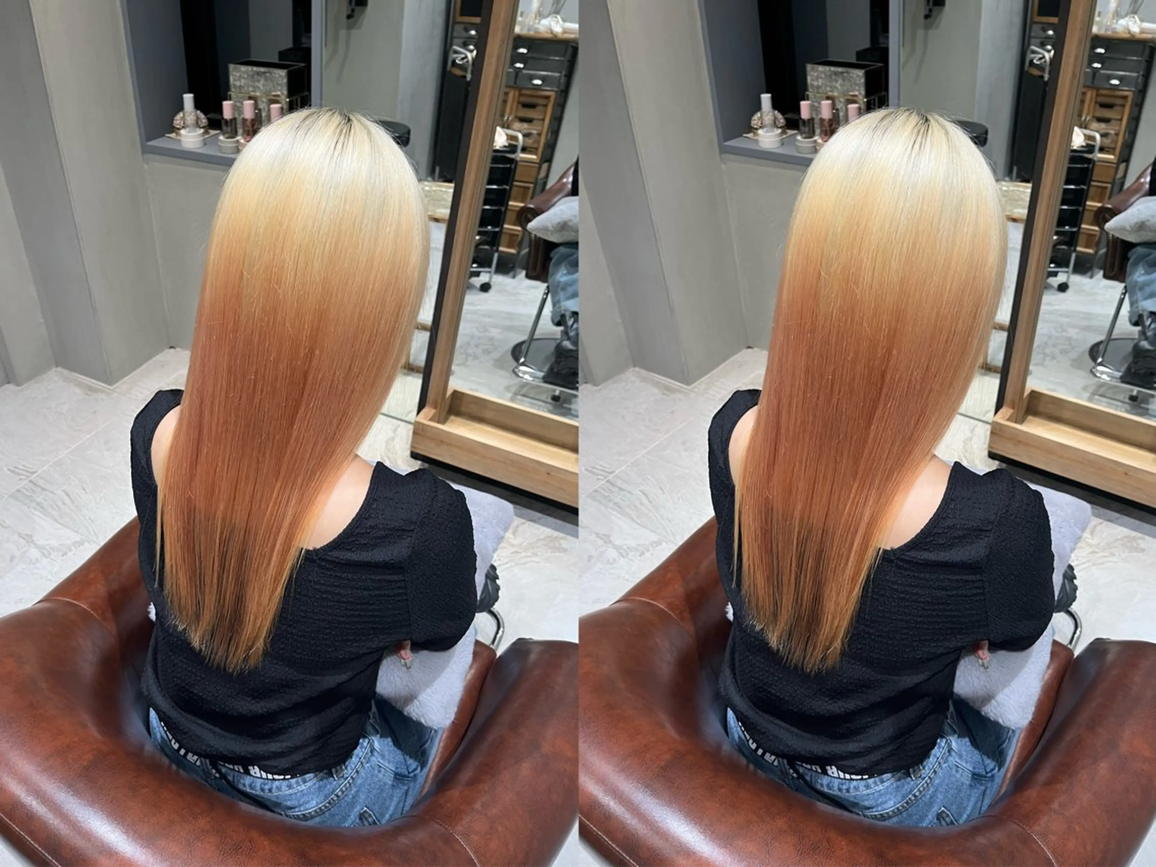 カラー ブリーチ ゆらんちょ/ブリーチ 無w/縮毛矯正/暖色のヘアスタイル