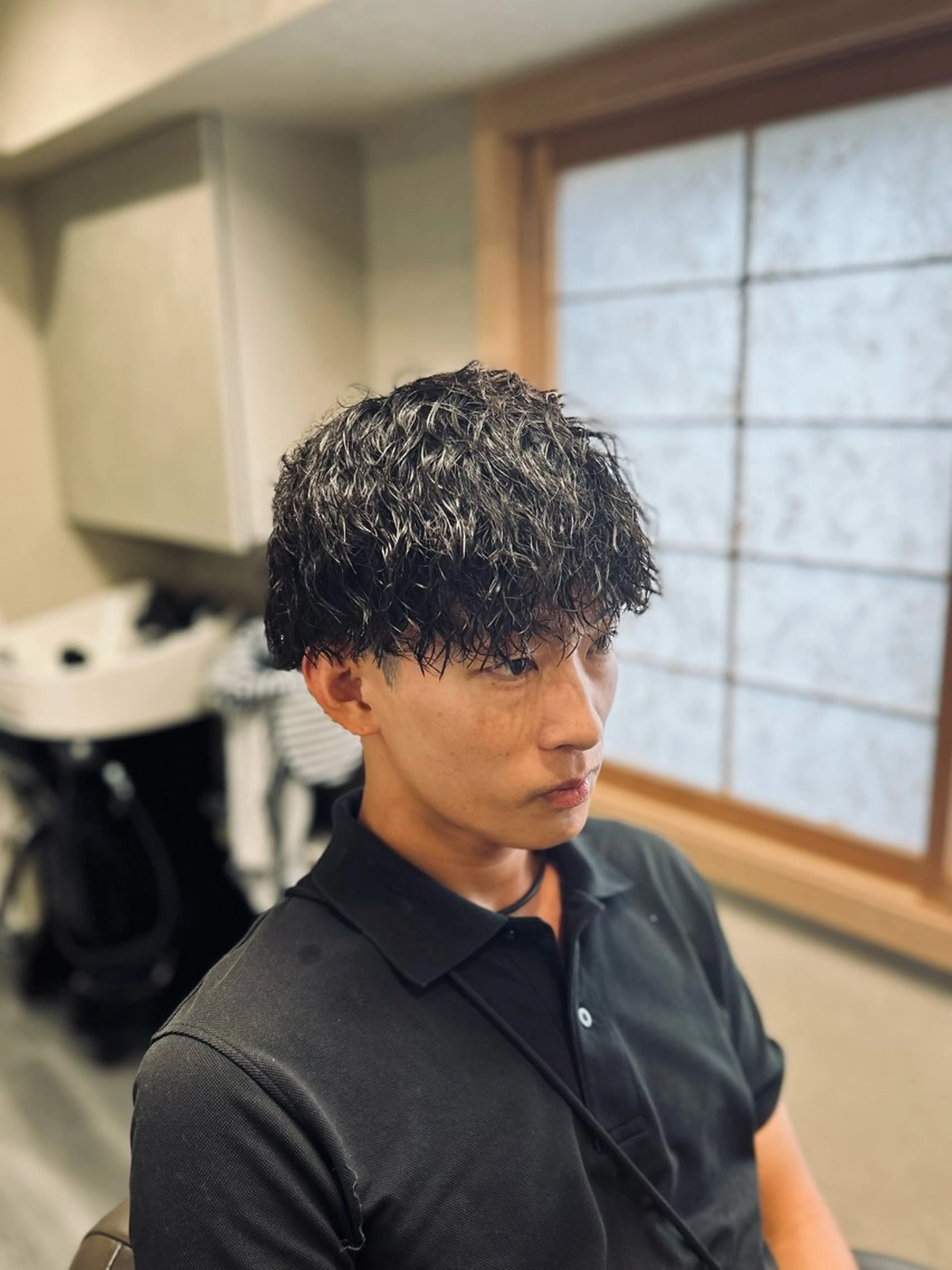 ミディアム パーマ メンズ カット パーマ メンズカット/ 雄大のヘアスタイル