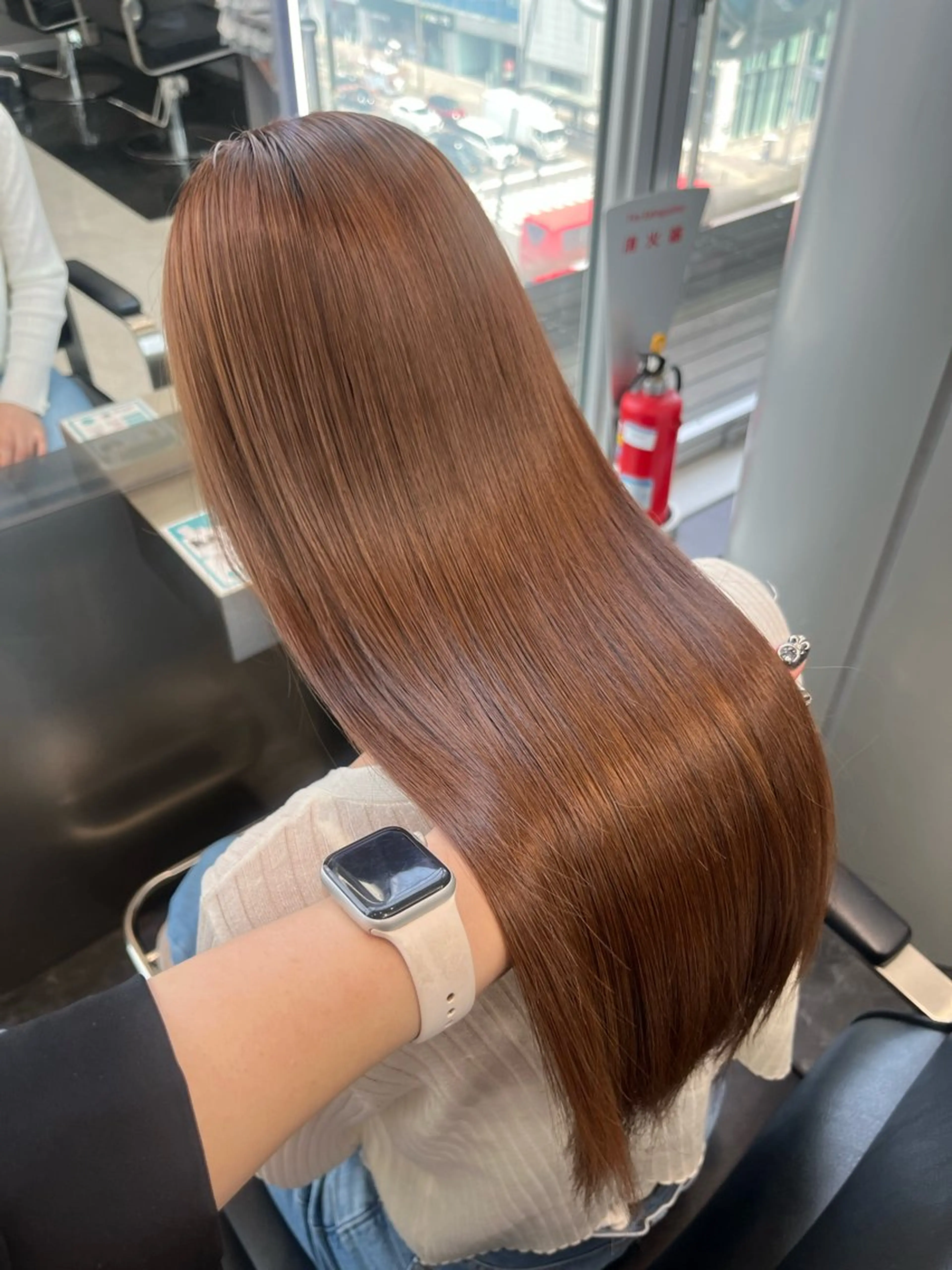 ブリーチなしダブルカラー★＋透明感カラー＋KERASTASEトリートメント＋コテ巻き🇰🇷♡の写真