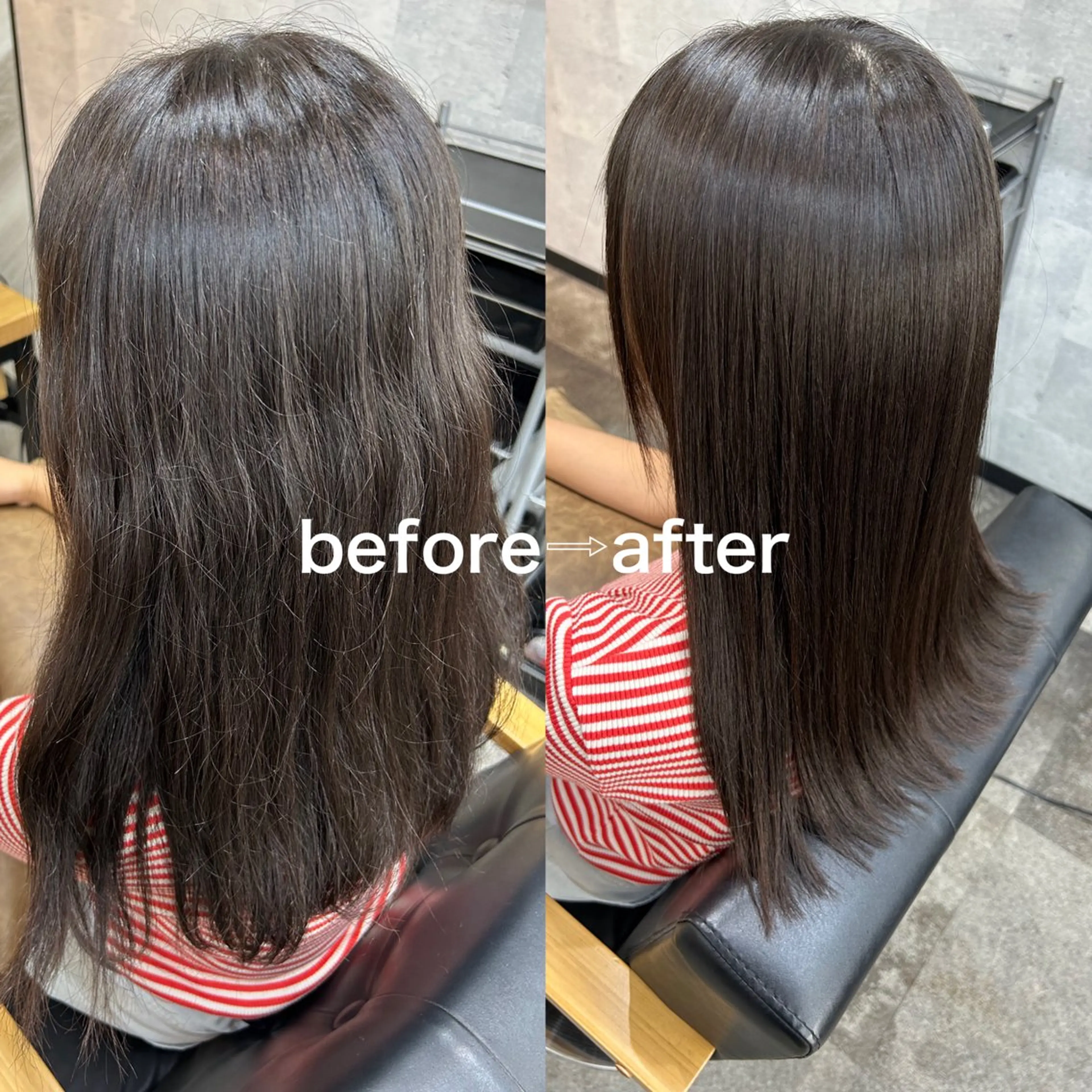 セミロング カット 縮毛矯正 SHANTi 飯塚 ヘアセット/髪質改善のヘアスタイル