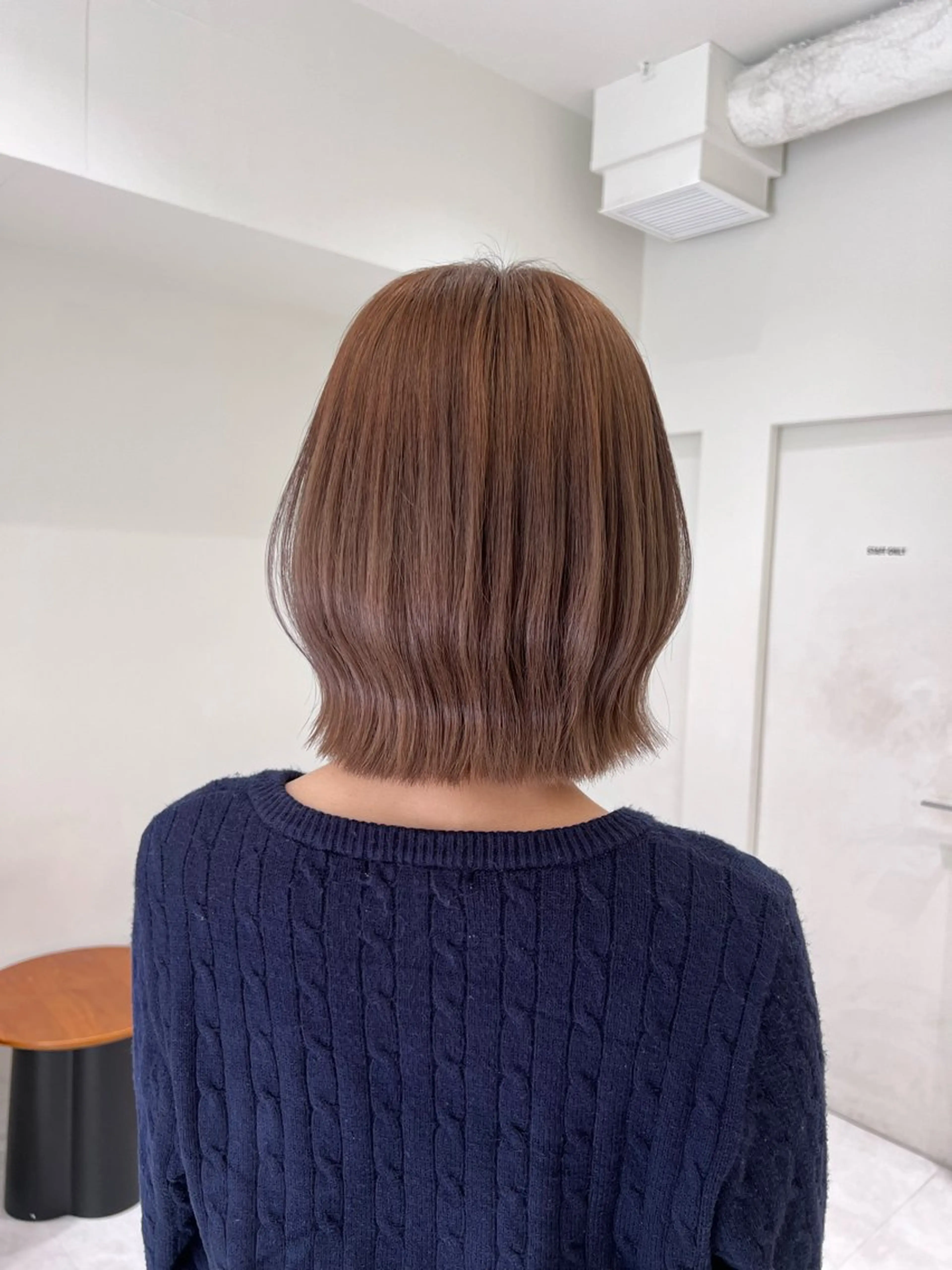 ショート カラー ベージュカラー ブリーチ 透明感カラー ブリーチなしカラー ボブ ボブ/レイヤーカット /表参道 yunaのヘアスタイル